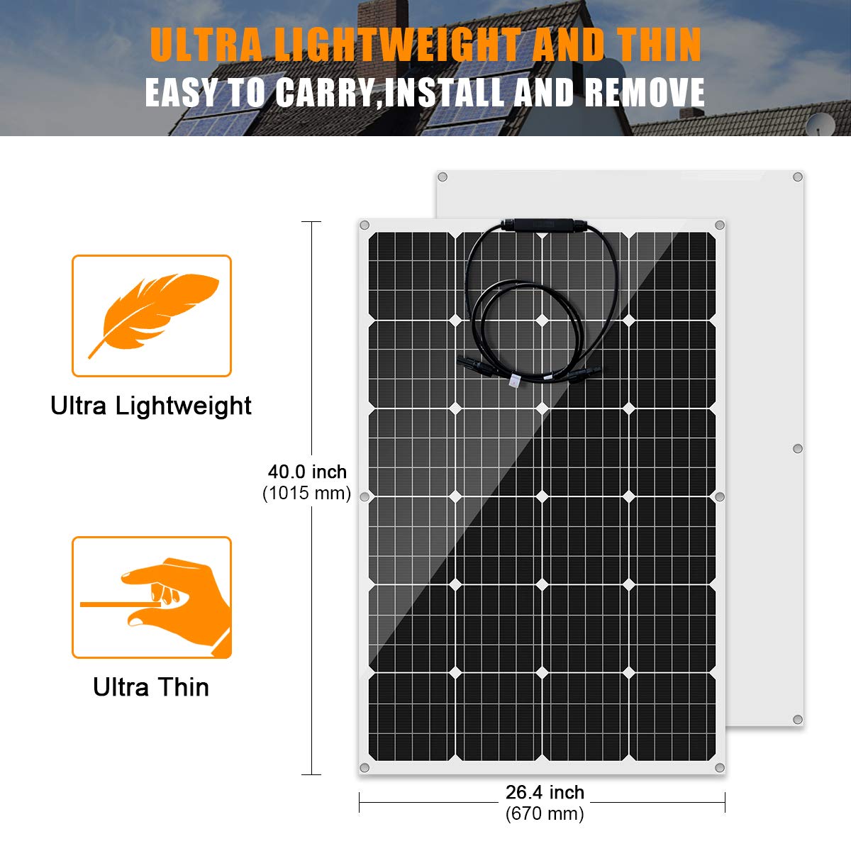 1480W 48V Solar Wind Hybrid Power Kit for Home, Boat, RV & Camping - 4x120W Monocrystalline Flexible Solar Panels + 1000W Wind Turbine + Charge Controller - Easy Installation for Off-Grid Living & Emergency Power Backup