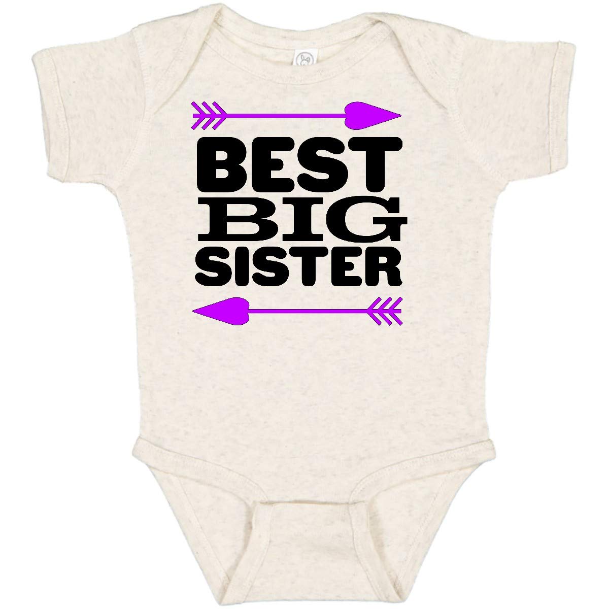 Inktastic Best Big Sister Baby Bodysuit - Cute & Comfortable Sibling Outfit for Newborns & Infants - Perfect for Family Photos, Sibling Bonding & Special Occasions