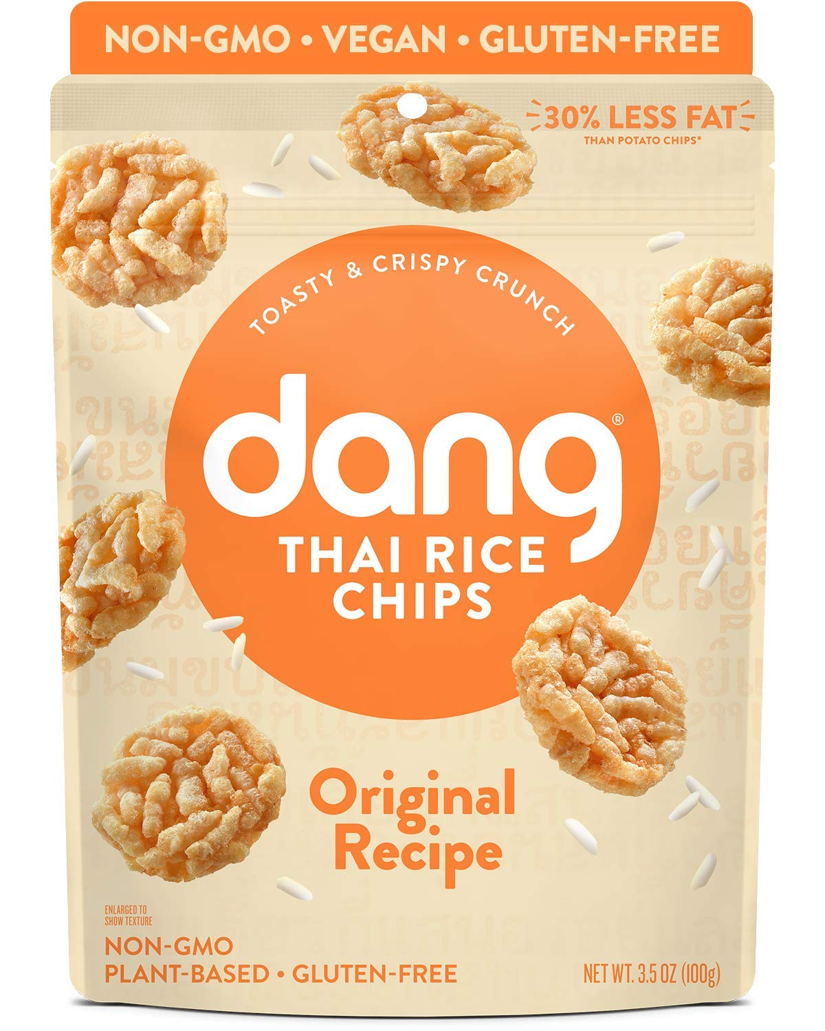 Gluten Free Thai Rice Chips - Healthy Snacks, Soy & Preservative Free - Perfect for Travel & Parties