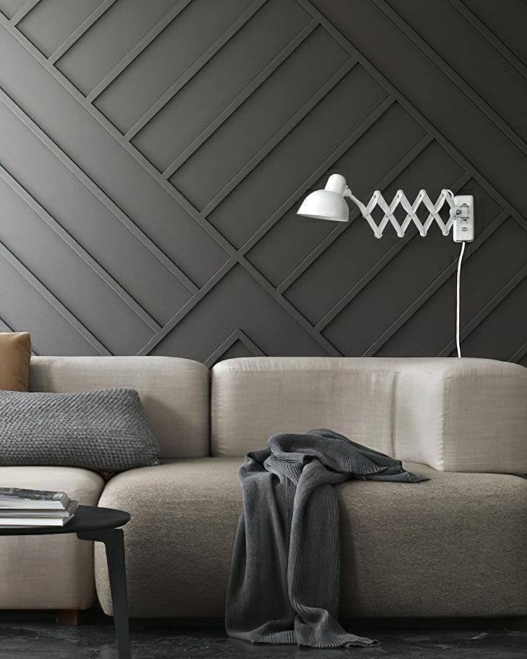 Maxon Adjustable Wall Lamp - Modern Swing Arm Sconce with Dimmable LED Light for Bedroom, Living Room & Office - Perfect for Reading, Working & Relaxing