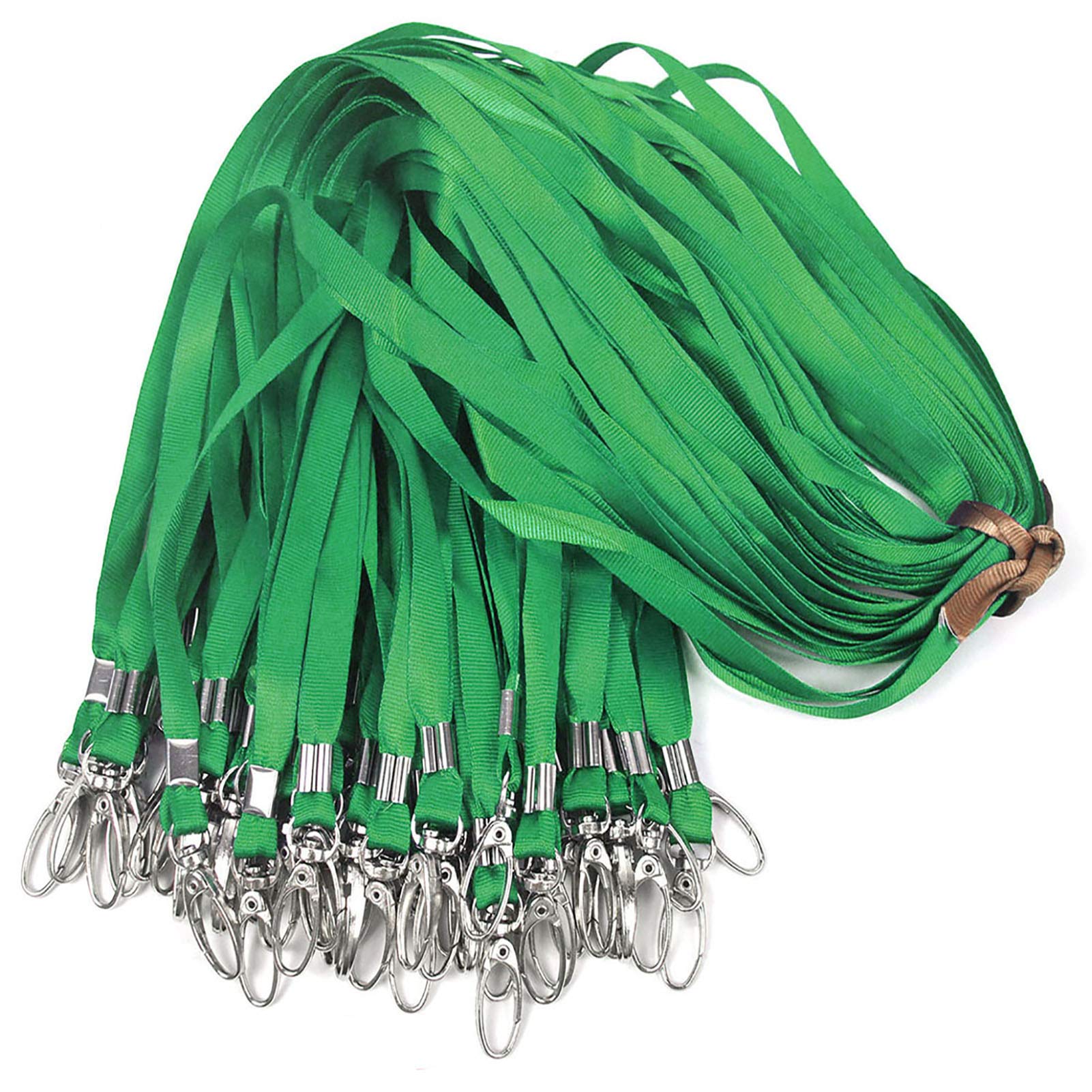 100Pcs Bulk Lanyards with Swivel Hooks - ID Badge Holders for Work & Events