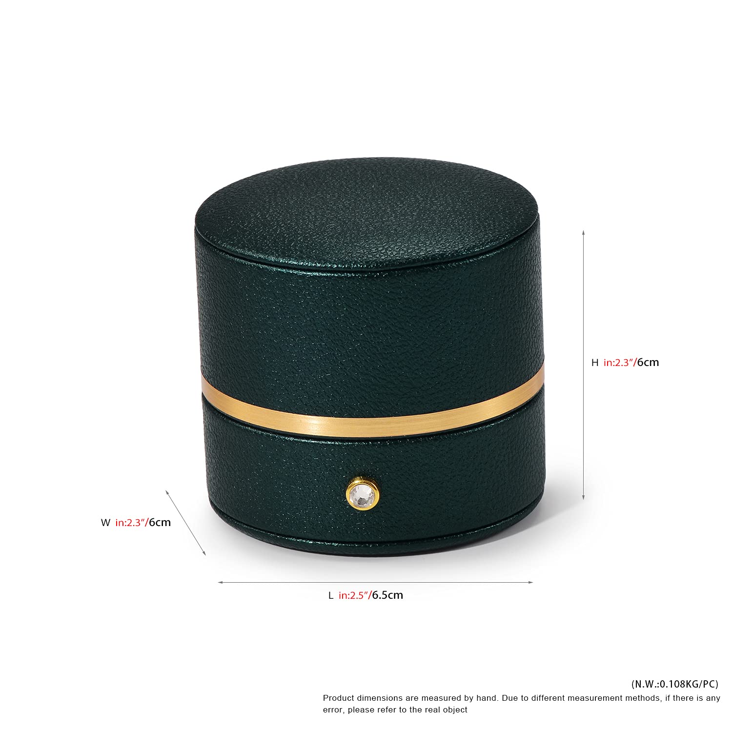 Oirlv Genuine Leather Ring Box for Engagement & Wedding - Premium Jewelry Gift Box for Rings, Earrings, Necklaces (Green) | Perfect for Proposals, Anniversaries & Romantic Gift Giving