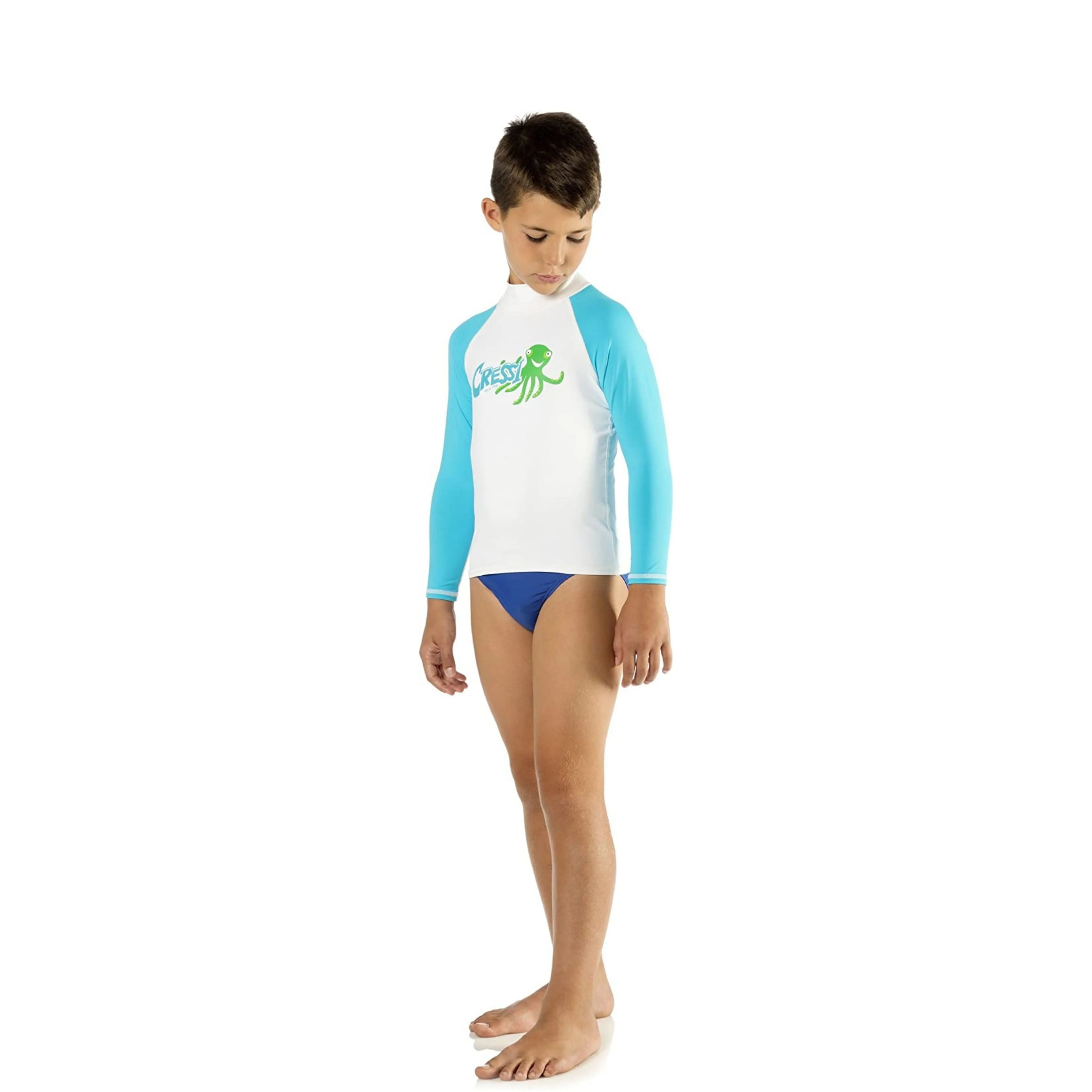 Cressi Junior Unisex Long Sleeve Rash Guard - UV Protection Swim Shirt for Kids & Youth - Perfect for Swimming, Surfing, and Water Sports