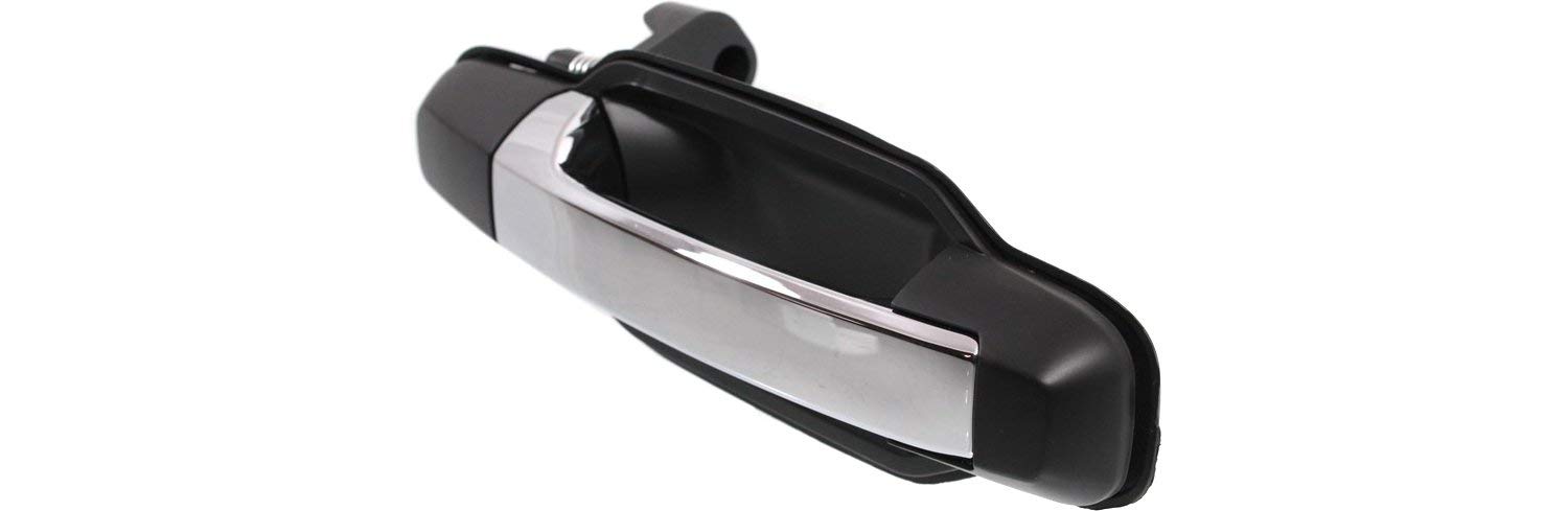 Evan Fischer Chrome Front & Rear Exterior Door Handle Set of 4 for 2003-2009 Kia Sorento - Driver & Passenger Side with Primed Bezel | Easy Installation & Durable Replacement for Car Door Repair