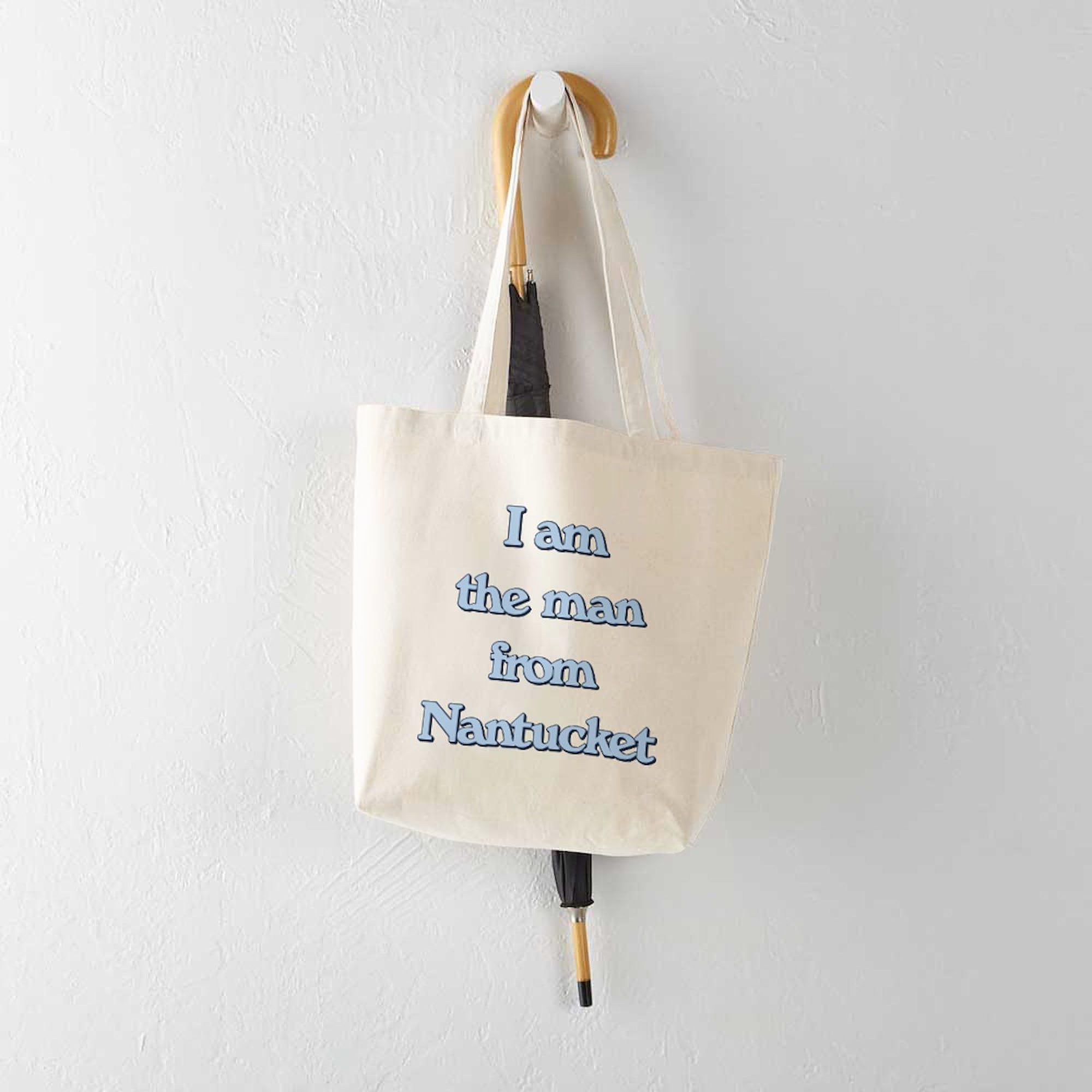 CafePress I Am The Man From Nantucket Tote Bag - Natural Canvas Reusable Shopping Bag for Groceries, Beach & Everyday Use