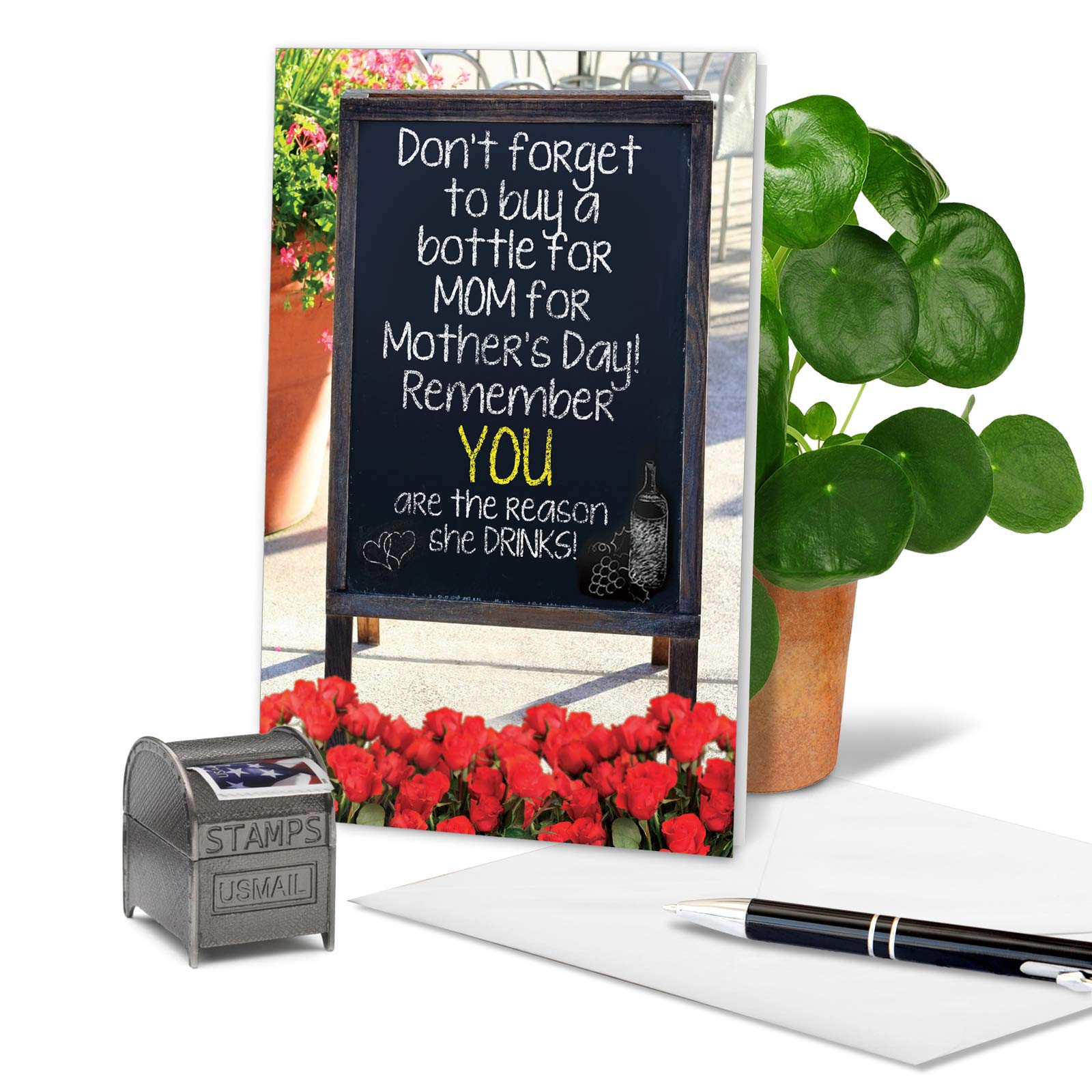 Funny Mother's Day Card with Envelope - Humorous & Loving Greeting Card for Mom - Perfect Gift for Mother's Day, Birthday & Special Occasions