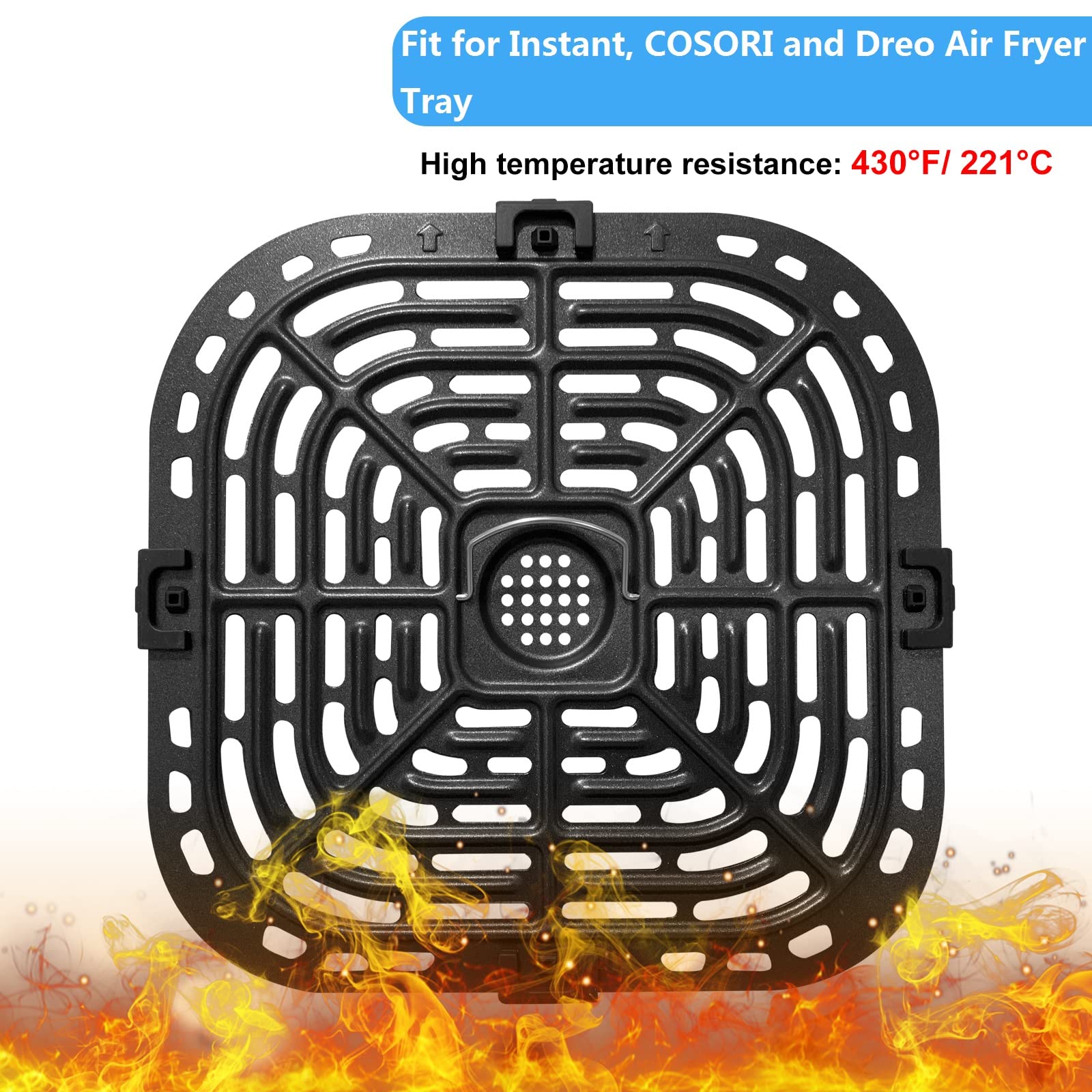 Upgraded 4PCS Rubber Feet for Instants Air Fryer - Replacement Silicone Bumper Parts & Tabs for Vortex Air Fryer Tray | Non-Slip, Heat Resistant Accessories for Cooking, Baking & Frying at Home
