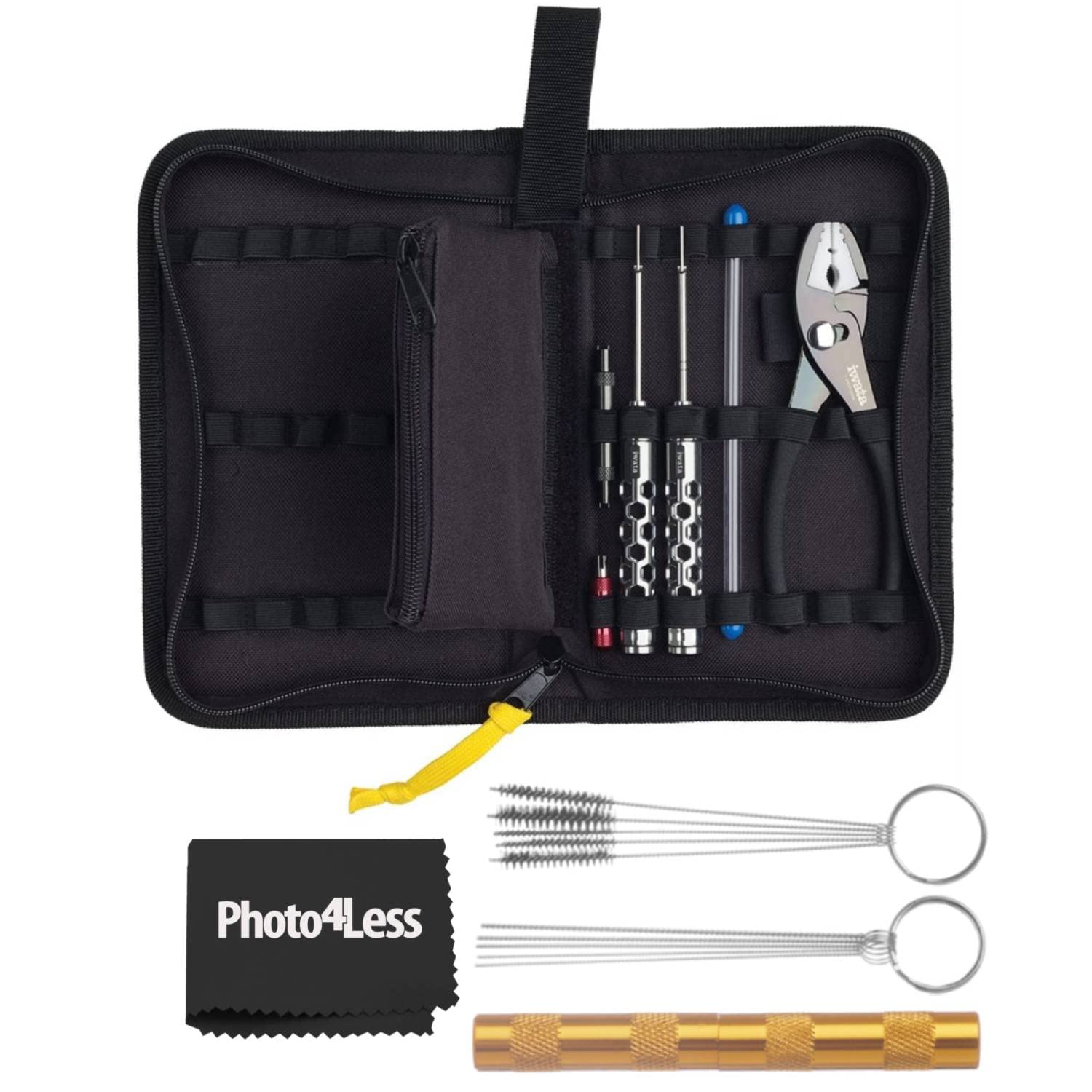 Iwata Medea Professional Airbrush Maintenance Kit - 3-Piece Cleaning & Repair Tool Set (Black, CL500) for Artists, Hobbyists & DIY Projects - Perfect for Model Painting, Tattoo Equipment & Automotive Detailing