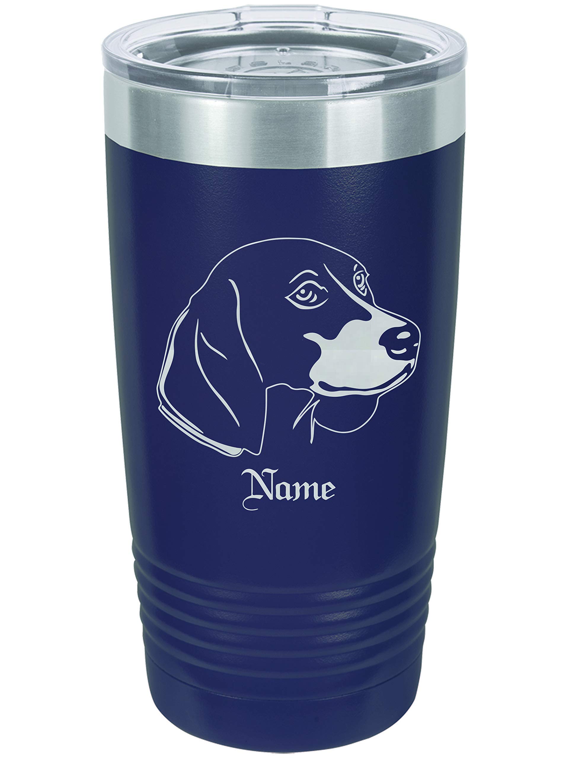 Custom Beagle Tumbler with Personalized Name - Insulated Stainless Steel Travel Mug for Dog Lovers - Perfect Beagle Christmas Gift & Birthday Present for Pet Owners - Great for Coffee, Tea & Hot/Cold Drinks On-The-Go
