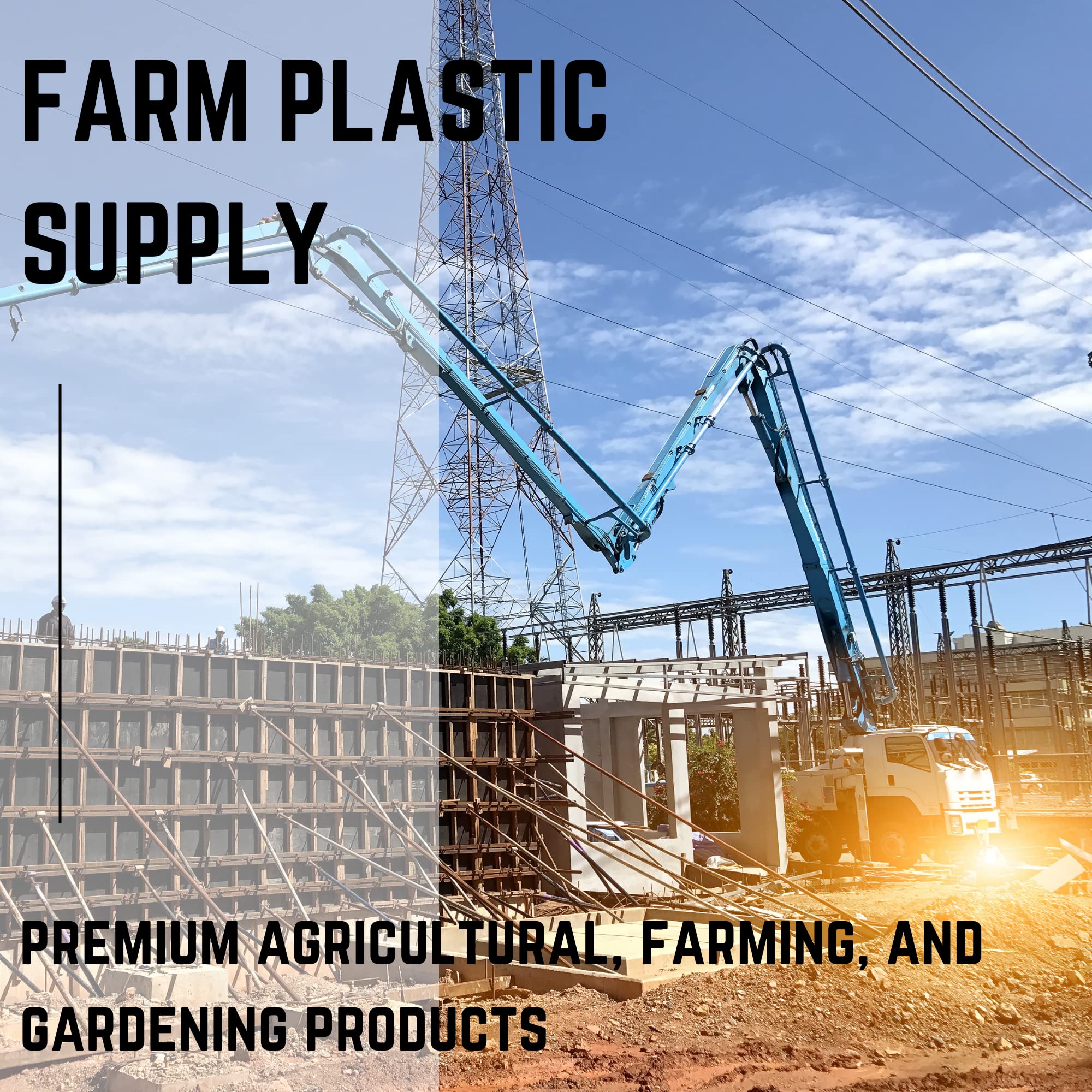 Dura Skrim 6 Mil Reinforced Clear Plastic Sheeting - 20' x 100' - Tear Resistant & Weatherproof Polyethylene Film for Construction, Greenhouses, and Temporary Enclosures - Farm Plastic Supply