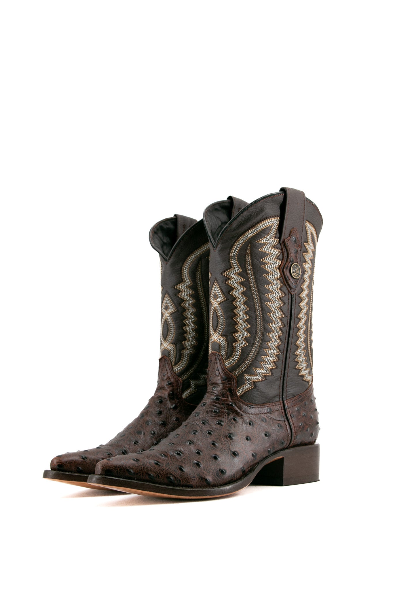 Ostrich Ranch Snip Toe Cowboy Boots for Men & Women - Western Style Leather Boots with Exotic Ostrich Skin - Perfect for Rodeo, Country Dancing & Western Fashion