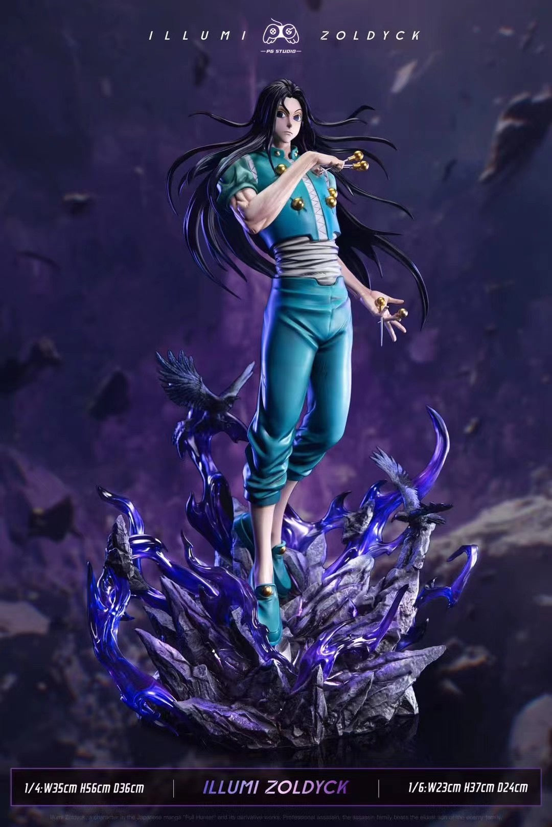 PG Studio Illumi Zoldyck Anime Figure - Hunter x Hunter Collectible Action Figure for Fans & Decor | Perfect for Display, Cosplay Props, and Gift Giving