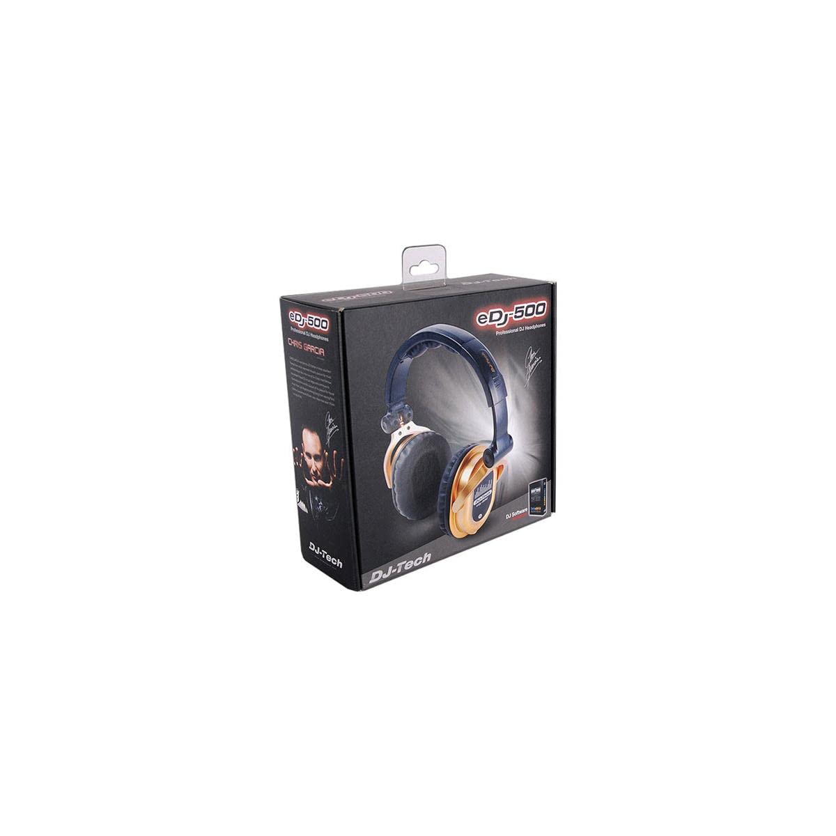 Professional DJ Headphones - DJ Tech EDJ-500 Chris Garcia Model with 1/4