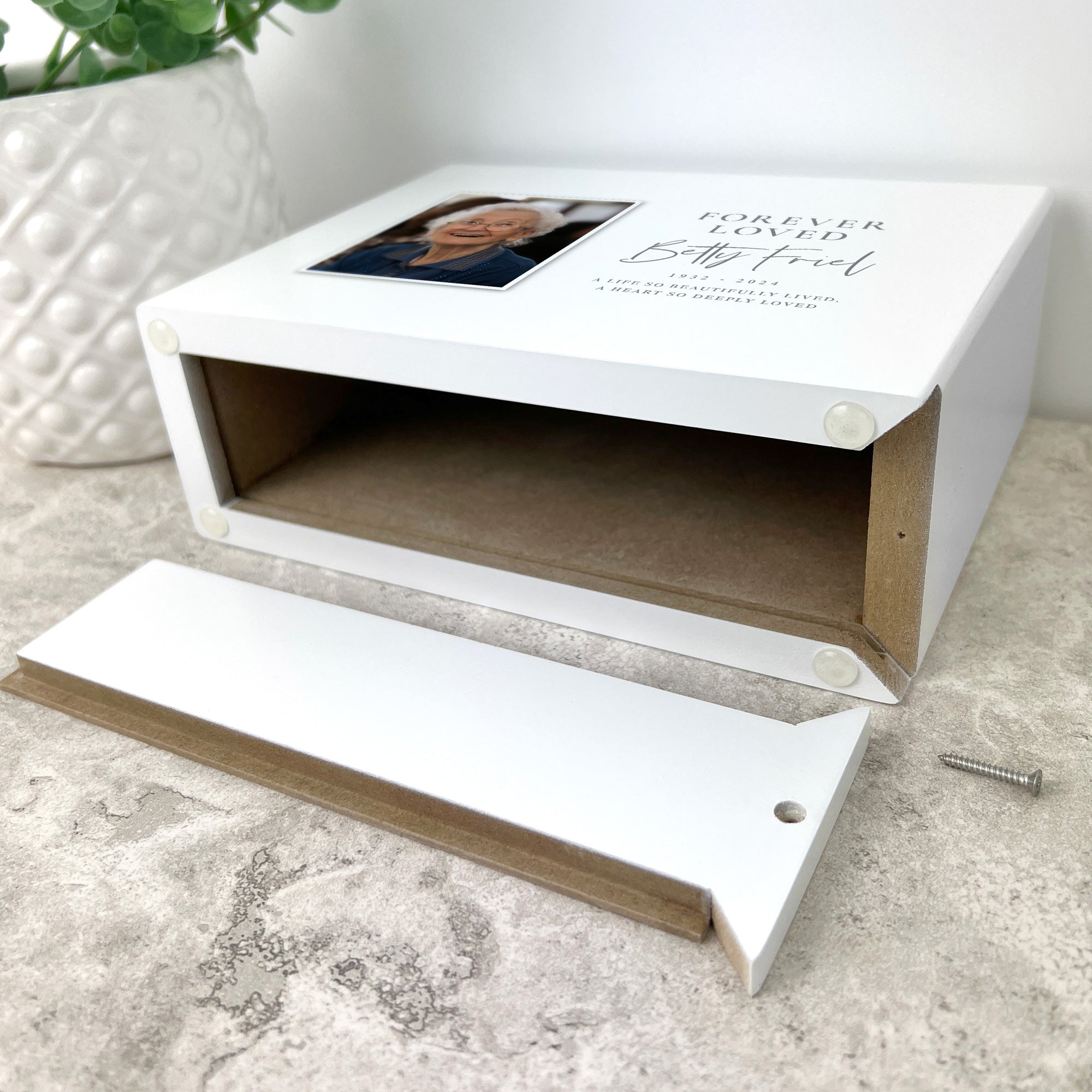 Personalized Forever Loved Photo Cremation Urn for Ashes | 1.09 Liters Capacity | Memorial Keepsake for Loved Ones | Perfect for Home Display or Memorial Services