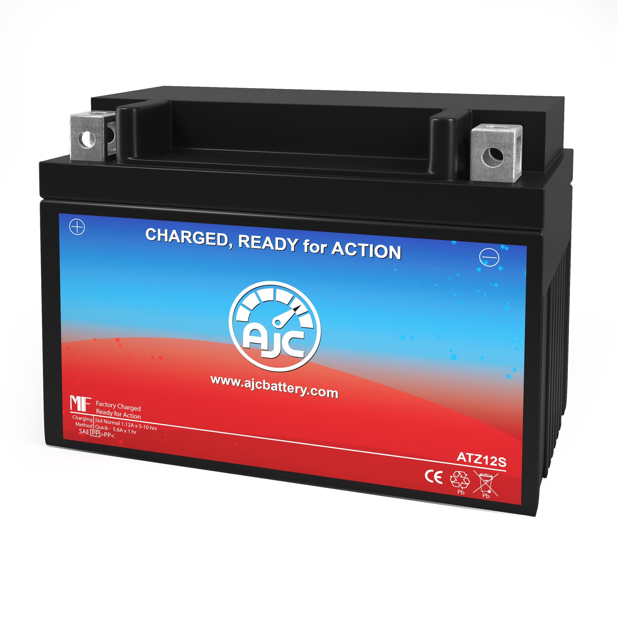 AJC Z12S Powersports Battery Replacement - High Performance Compatible Battery for ATV, Motorcycle & Snowmobile - Perfect for Off-Road Adventures & Winter Riding