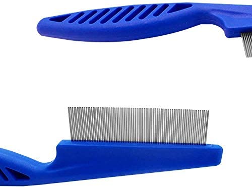 Frackson Stainless Steel Lice Comb for Adults & Kids - Plastic Head Lice Treatment Comb with Fine Teeth for Lice and Egg Removal - Home & Travel Use (Multicolor)