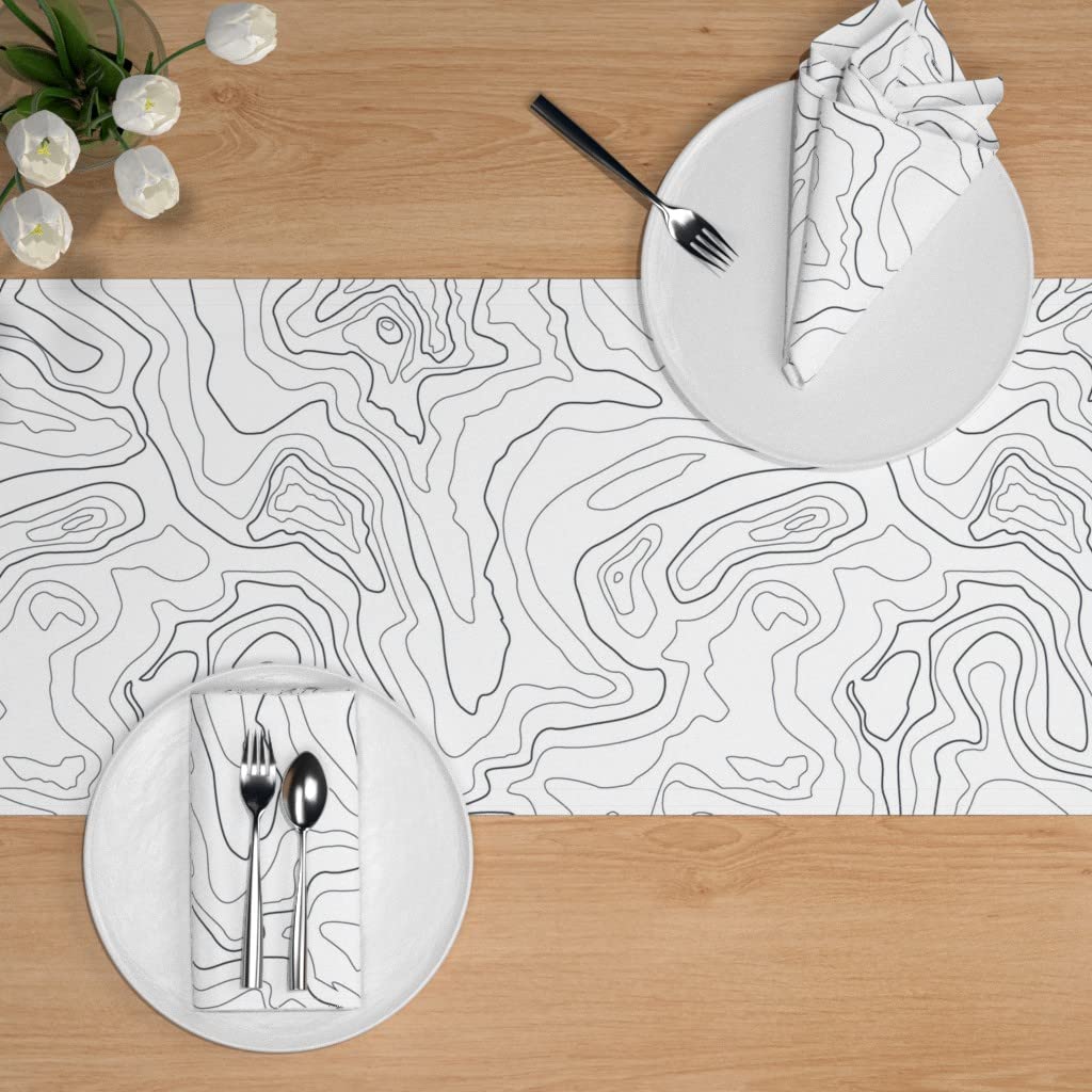 Custom Printed Spoonflower Cotton Sateen Table Runner 72