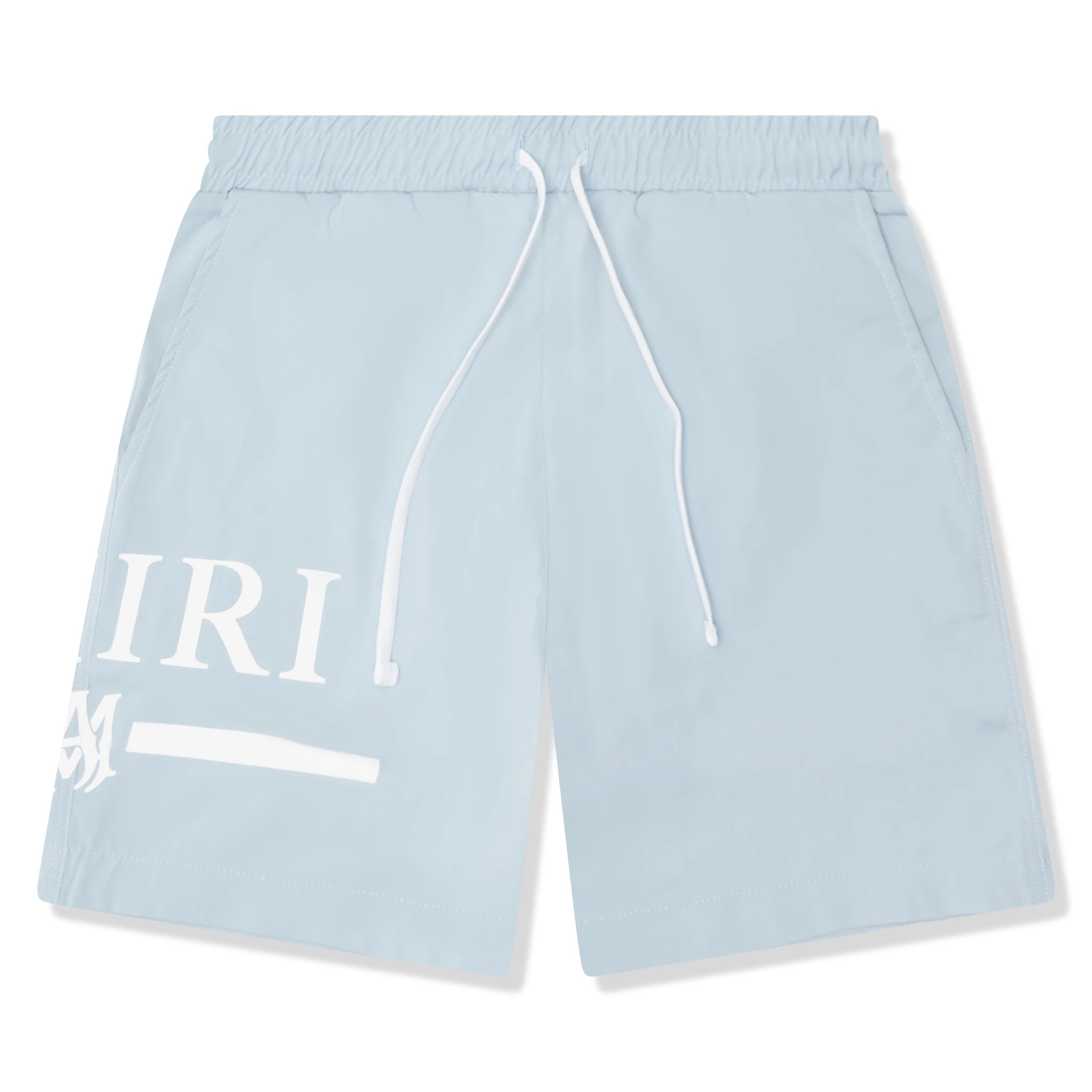 Amiri Kids MA Bar Dusty Blue Swim Trunks for Boys - Quick Dry Beach Shorts for Swimming, Pool & Summer Vacations