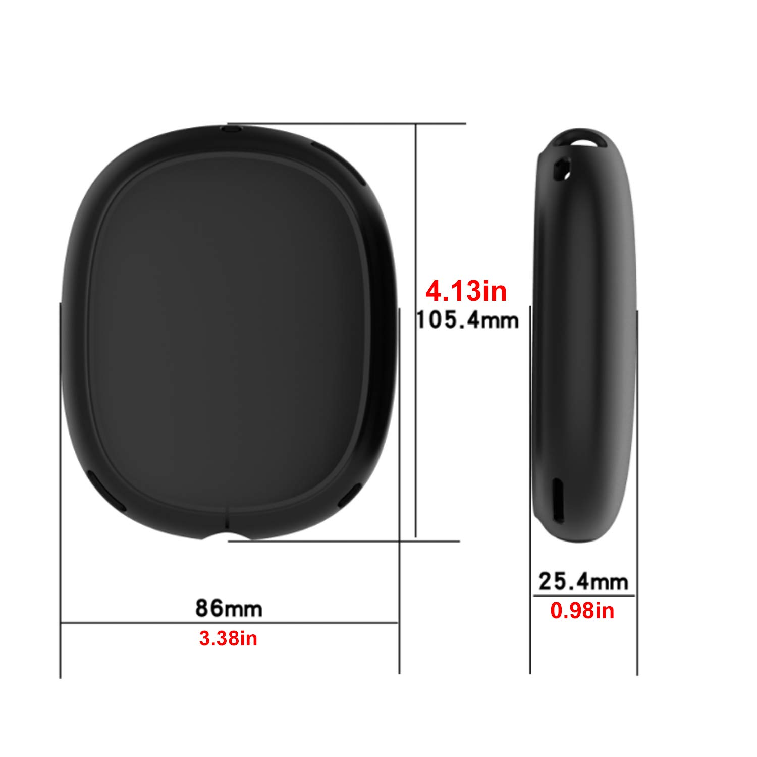 AirPod Max Silicone Ear Pads - Black, Comfortable & Durable for Travel & Work