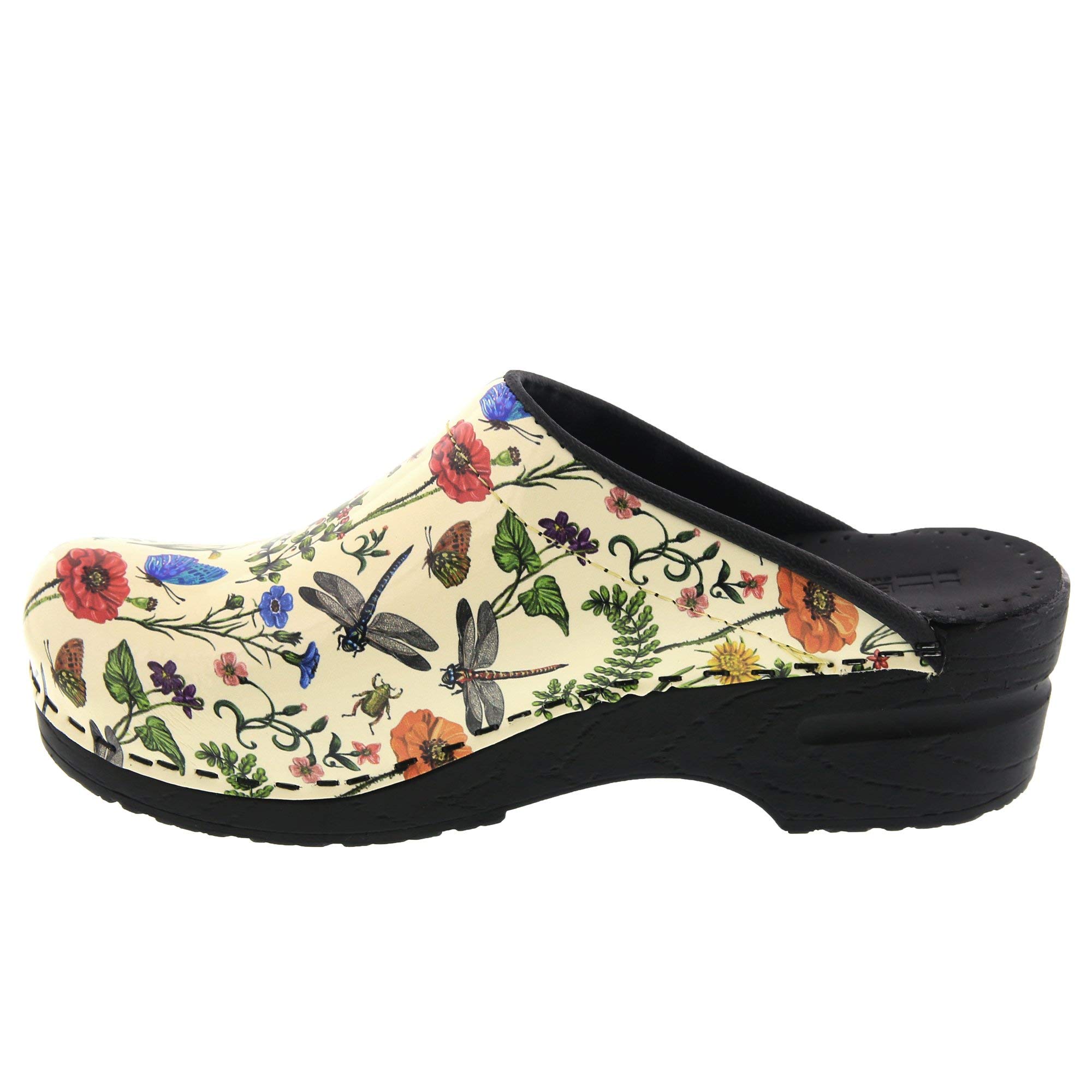 Bjork Women's PU Open Back Leather Clogs - Comfortable Slip-On Shoes for Casual Wear, Home, Office & Outdoor Walking