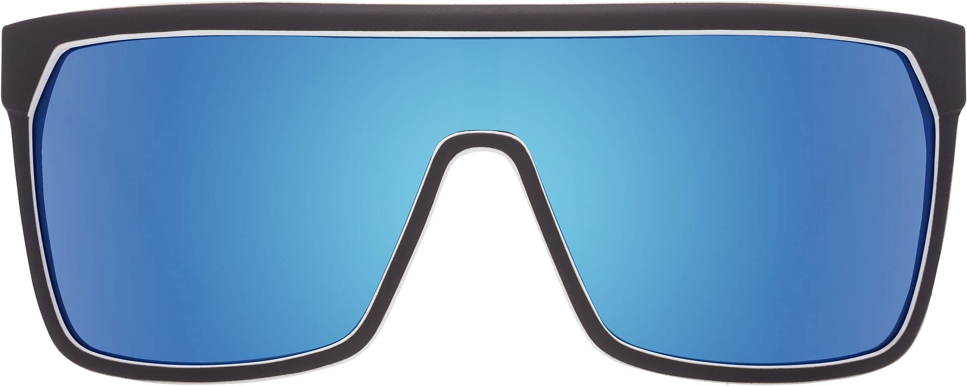 SPY Flynn Whitewall Sunglasses - HD Plus Gray Green Lens with Light Blue Spectra Mirror for Cycling, Running & Outdoor Sports