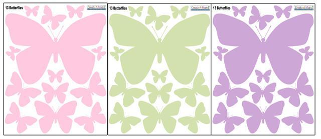 Beautiful Butterfly Wall Decals - Pink, Lilac & Sage Green Removable Stickers for Nursery, Bedroom & Home Decor | Perfect for Kids Room, DIY Wall Art & Interior Design