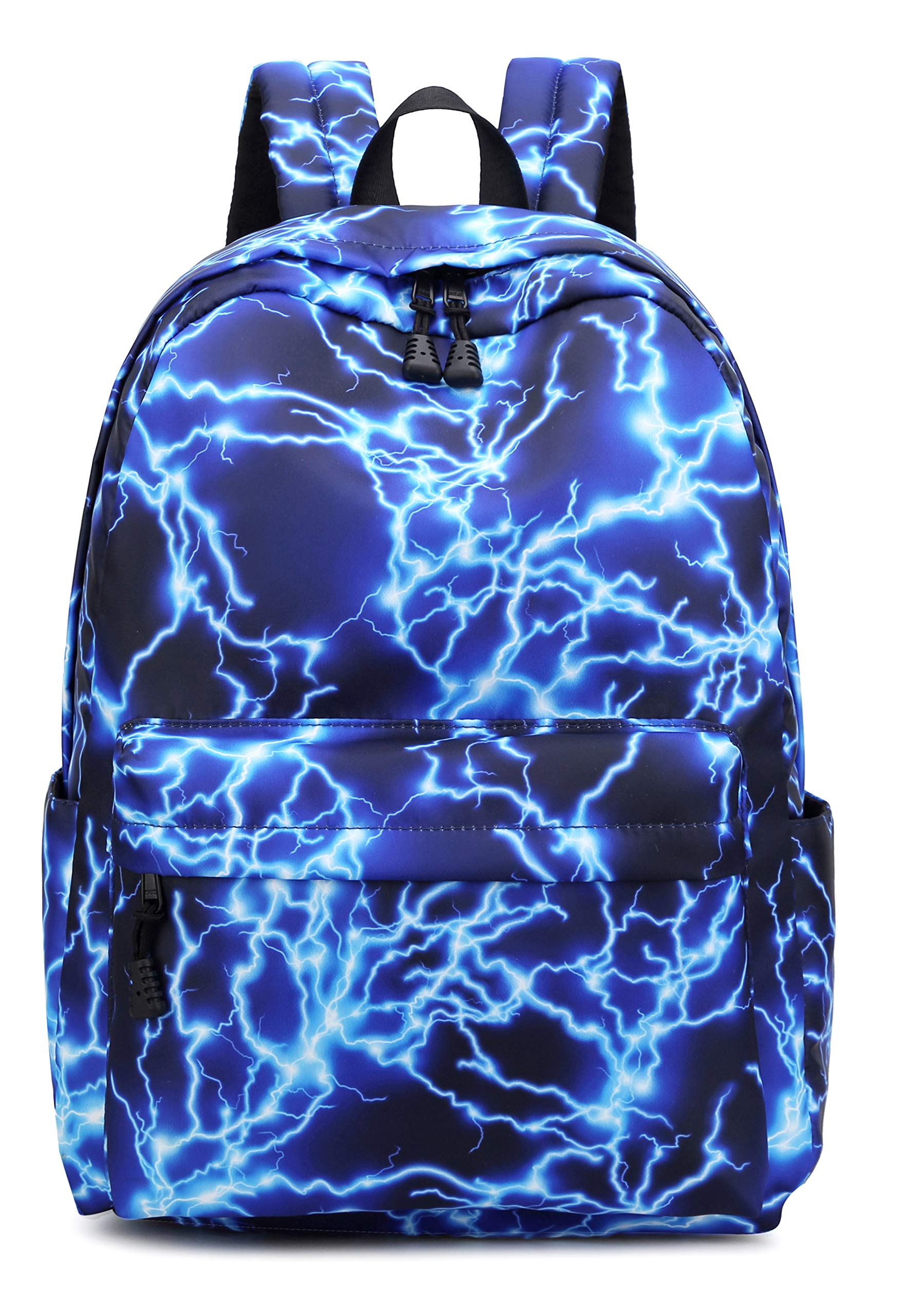 Ecohaso 15.6 Inch Stylish Starry Lightning Backpack - Waterproof Travel Rucksack for Teens, School Bags for Boys & Girls, Durable Outdoor Hiking Camping Backpack (Blue) - Perfect for School, Travel & Weekend Adventures
