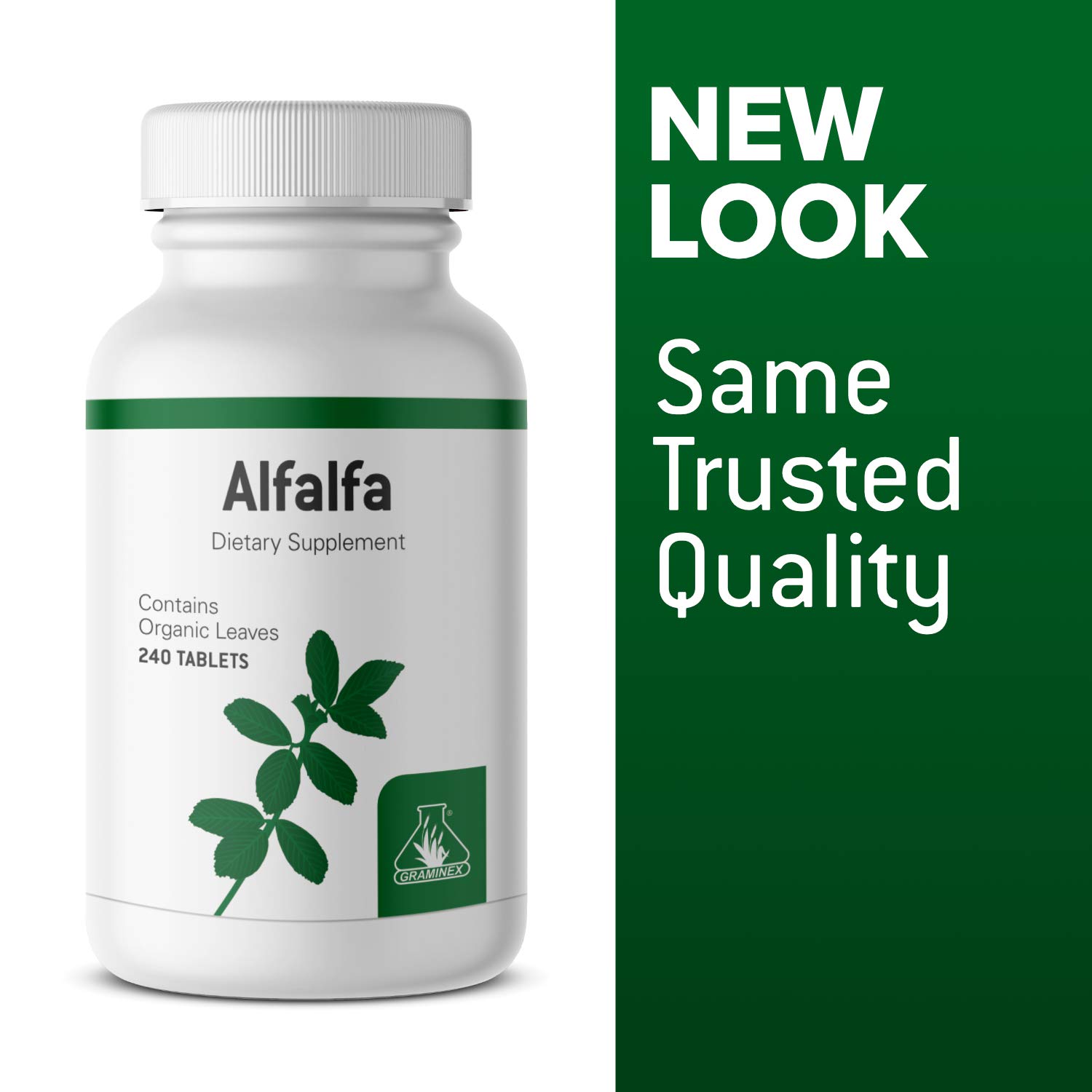 Organic Alfalfa Tablets - Non-GMO Superfood Supplement Rich in Vitamins, Minerals & Amino Acids - 240 Count for Daily Nutrition & Detox - Supports Digestion, Energy & Immune Health - Perfect for Smoothies, Juices or On-the-Go Wellness
