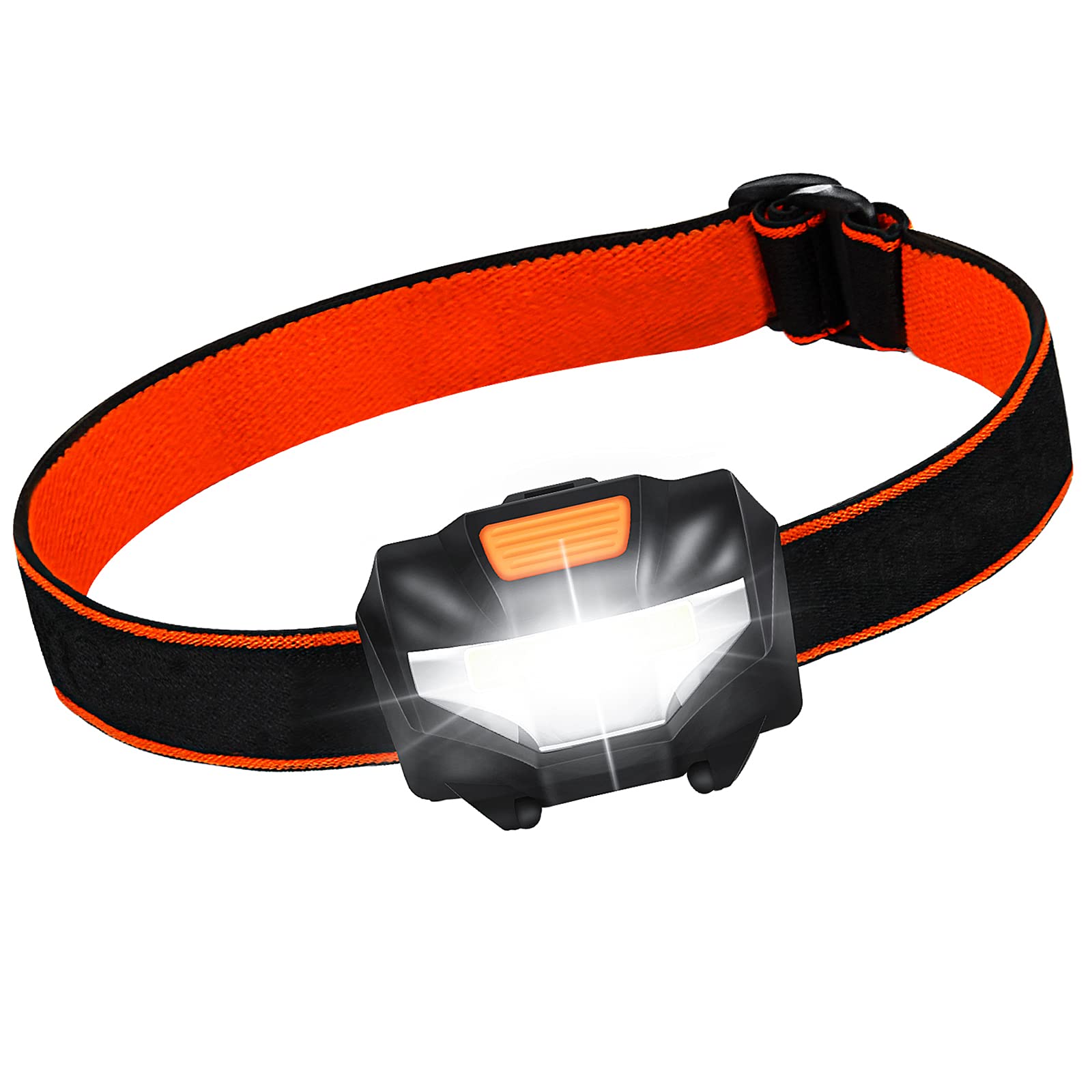 Powerful LED Headlamp with 3 Lighting Modes & 60° Adjustable Beam - 140LM Brightness, Waterproof & Lightweight for Outdoor Adventures (Fishing, Camping, Hiking, Cycling, Running) - Includes 3 AAA Batteries - Perfect for Night Activities and Emergency Use