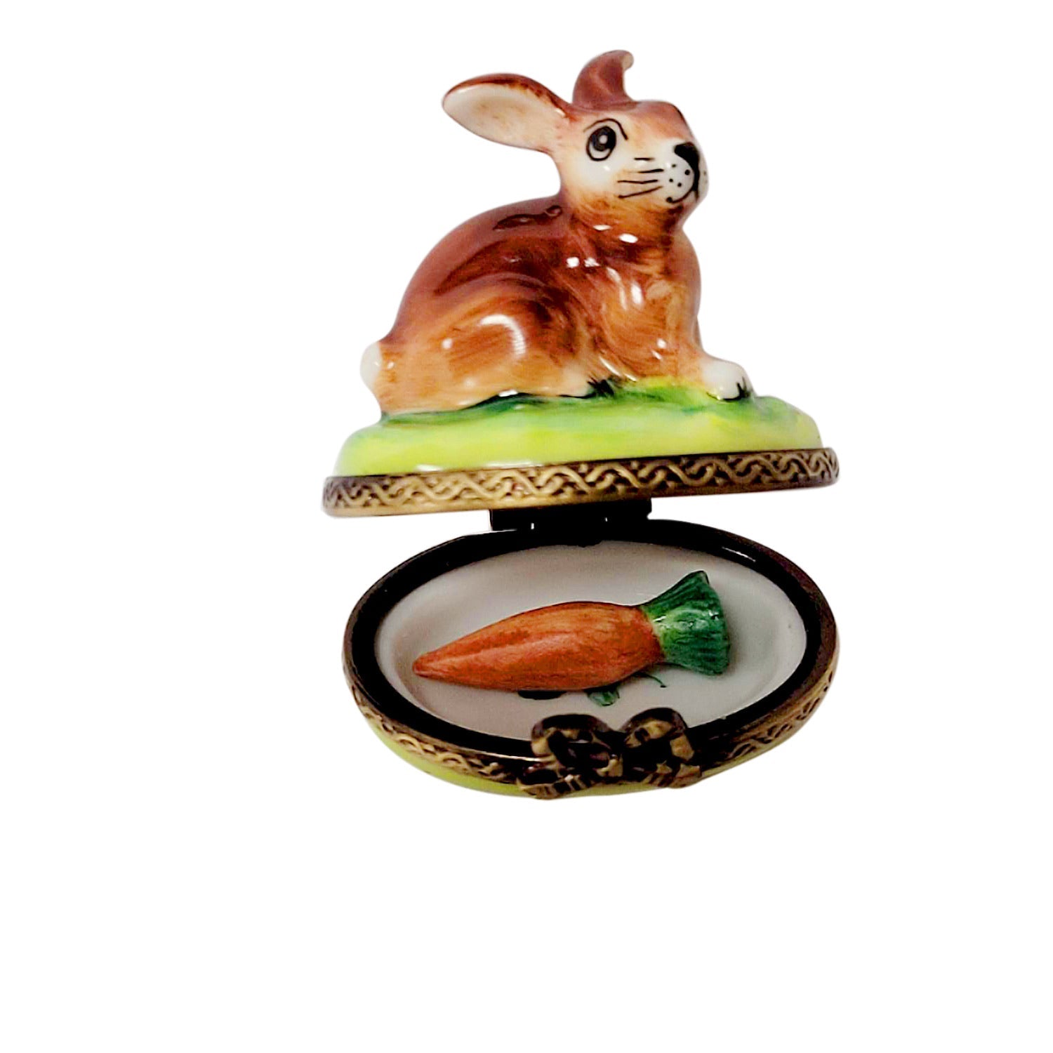 Small Bunny Limoges Porcelain Figurine - Handcrafted Collectible Decor for Easter, Home Display & Gift Giving