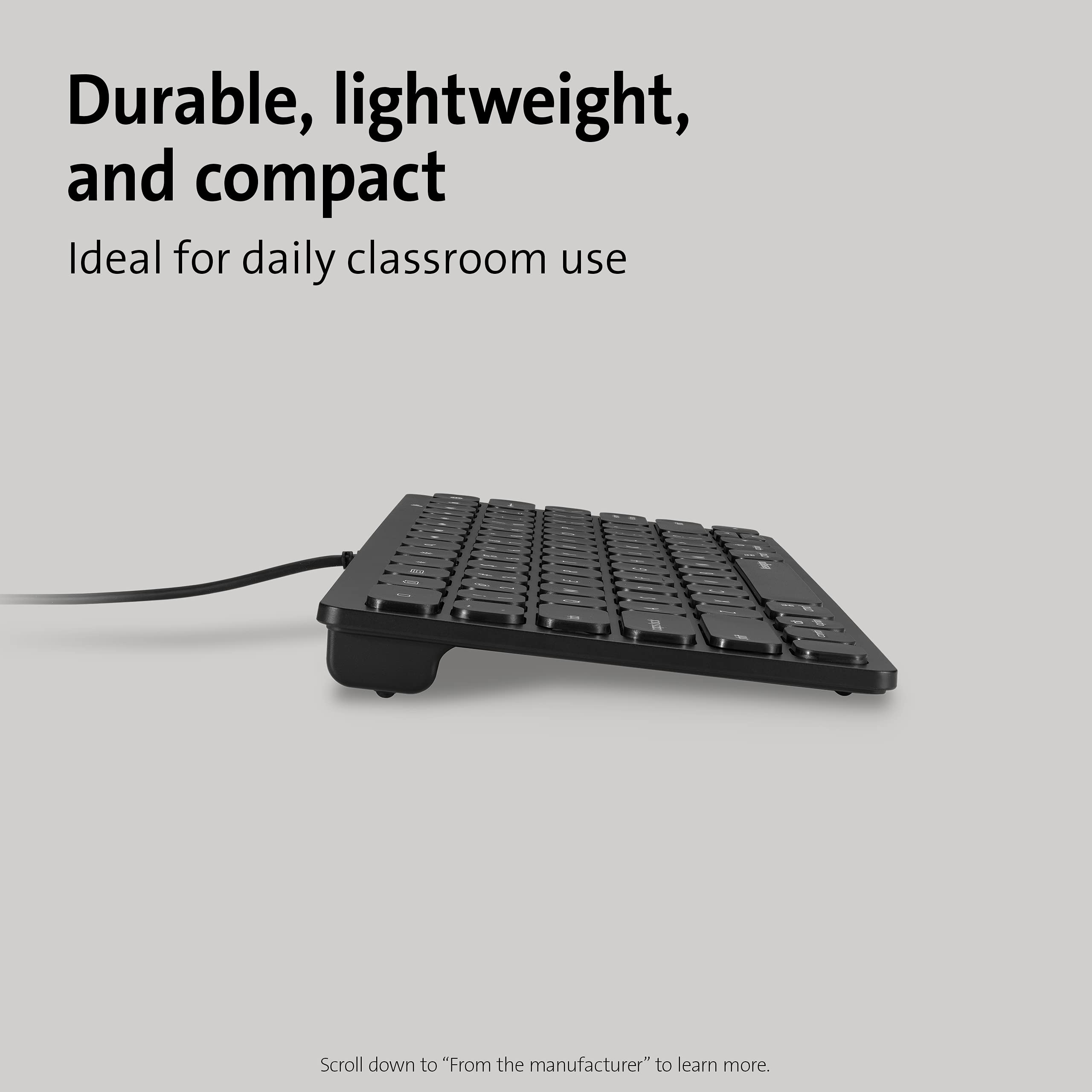 Kensington K75505US Compact Bluetooth Keyboard for iPad with Lightning Connector - Slim & Portable Black Keyboard for Typing, Work, and Travel