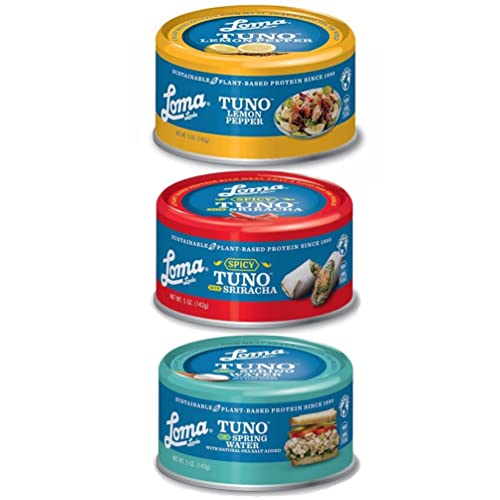 Loma Linda Tuno Plant-Based Tuna Alternative - 5 Ounce (Pack of 12) - Vegan, Non-GMO, High Protein - Perfect for Sandwiches, Salads & Keto Meals