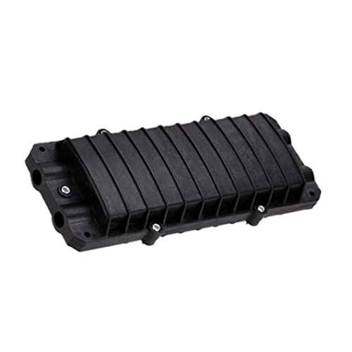 Outdoor Fiber Optic Splice Enclosure - 2 in 2 Out 12 Core Waterproof Cable Connection Box for Indoor/Outdoor Use - Ideal for Telecom Networks, FTTH, and Data Center Applications