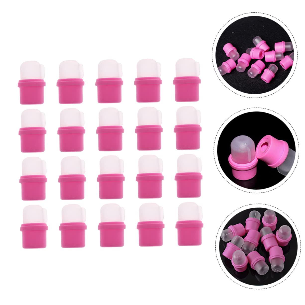 Minkissy 20pcs Reusable Nail Soaker Caps for Nail Polish Remover - Comfortable Soak Off Caps for Nail Art & DIY Manicures at Home - Perfect for Gel, Acrylic & Dip Powder Removal