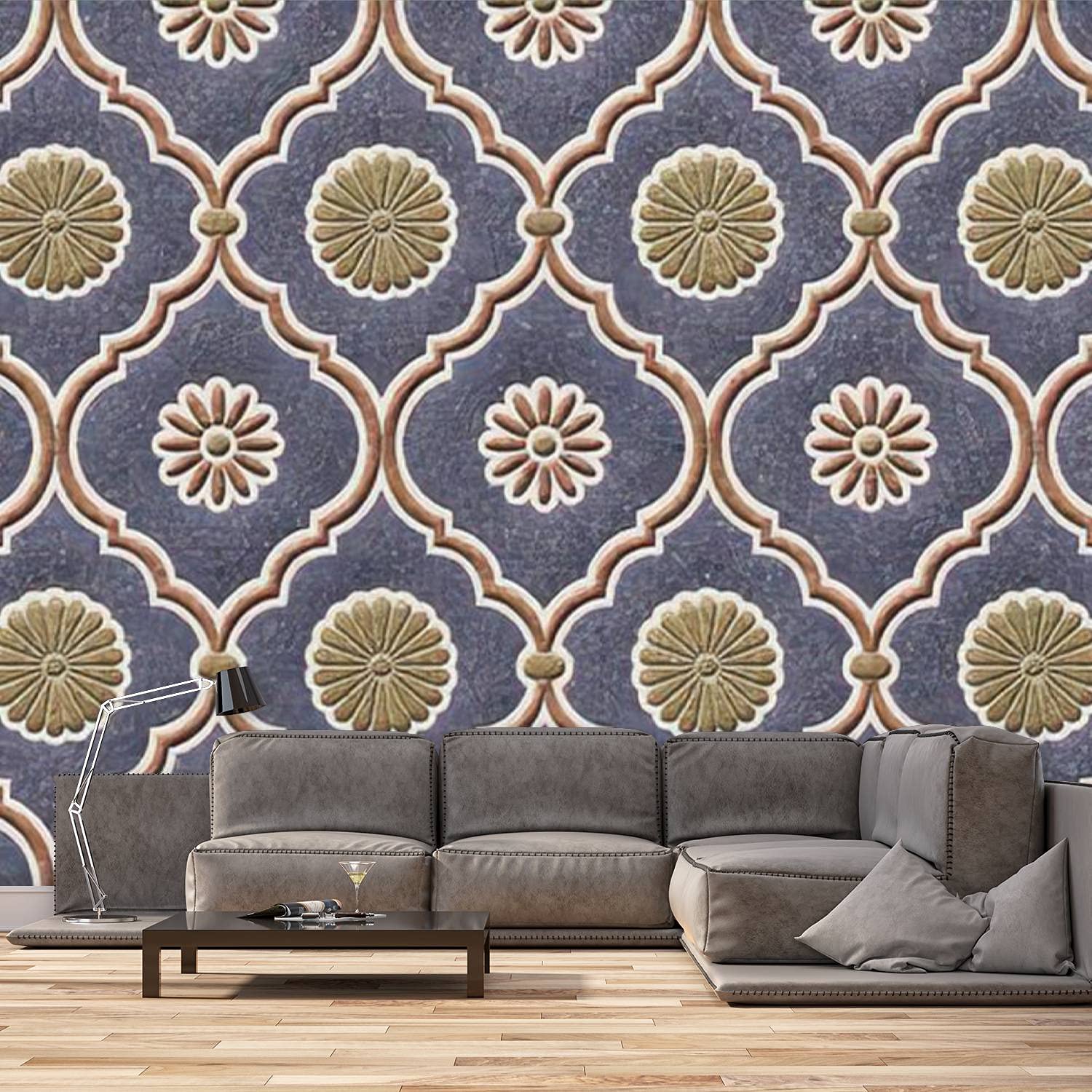 Modern Self-Adhesive Digital Wall Tiles - Peel & Stick Wallpaper Mural for Bedroom & Living Room Decor (100x144