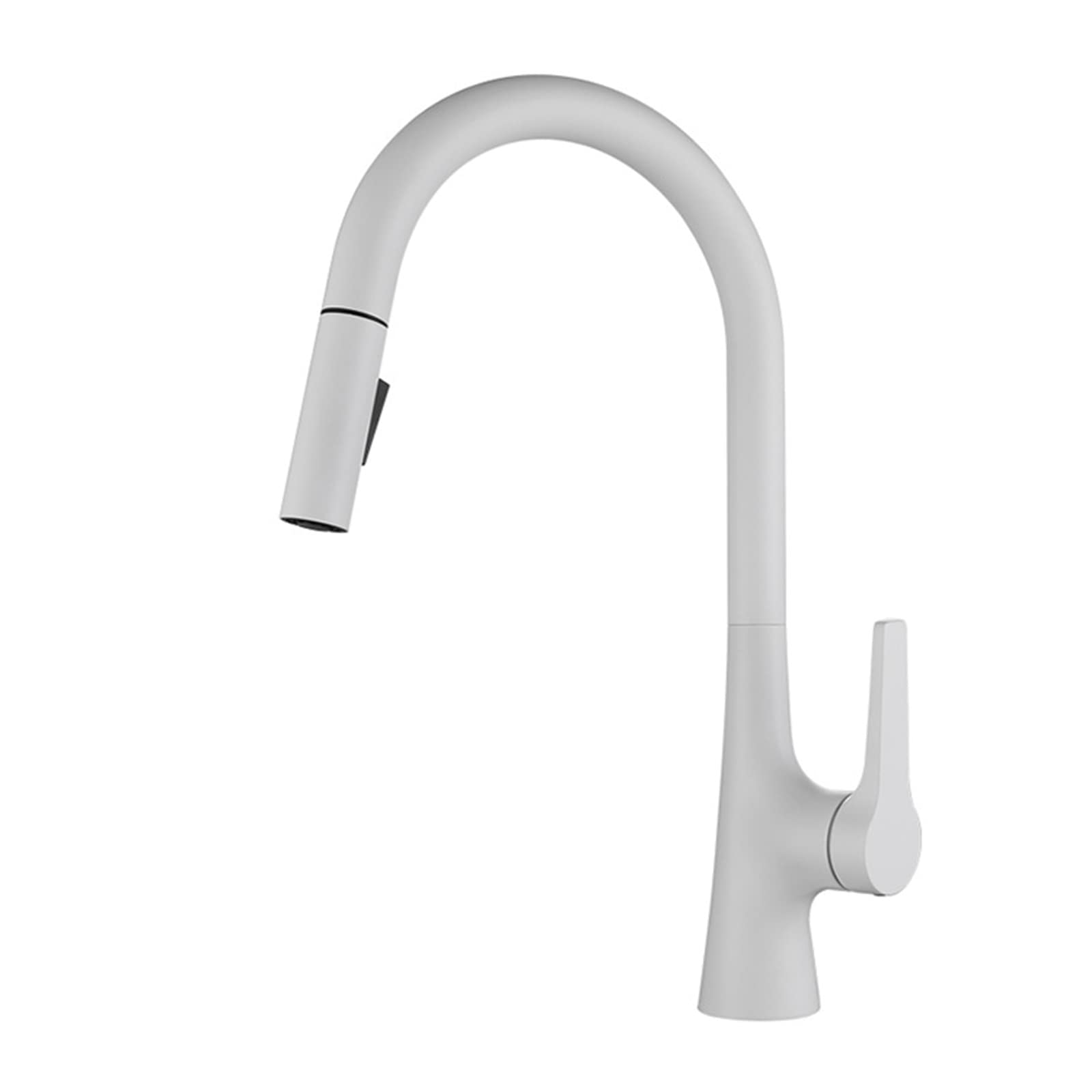Premium White Brass Pull-Out Spray Kitchen Faucet with Hot & Cold Water Control - Perfect for Modern Farmhouse & Contemporary Kitchen Sinks