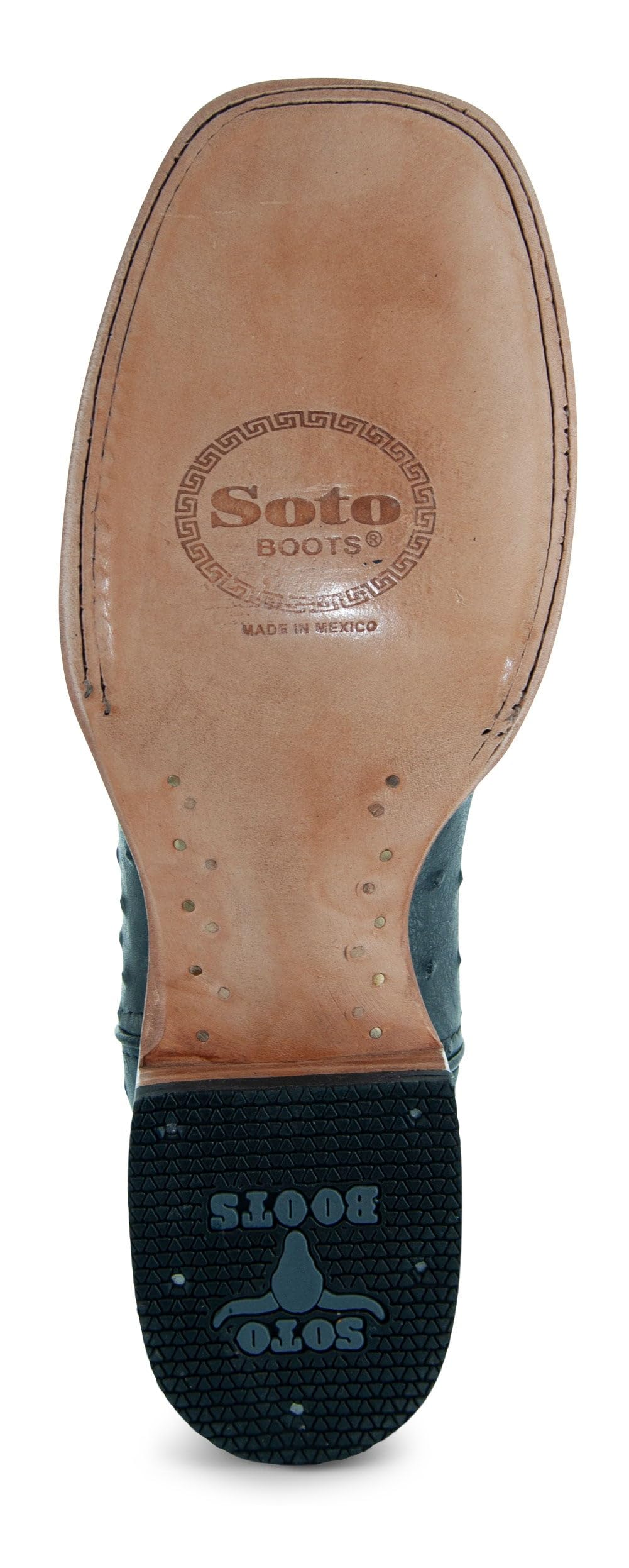 Soto Boots Men's H50031 Exotic Ostrich Print Cowboy Boots - Western Style Leather Boots for Men | Perfect for Rodeo, Country Dancing & Outdoor Adventures