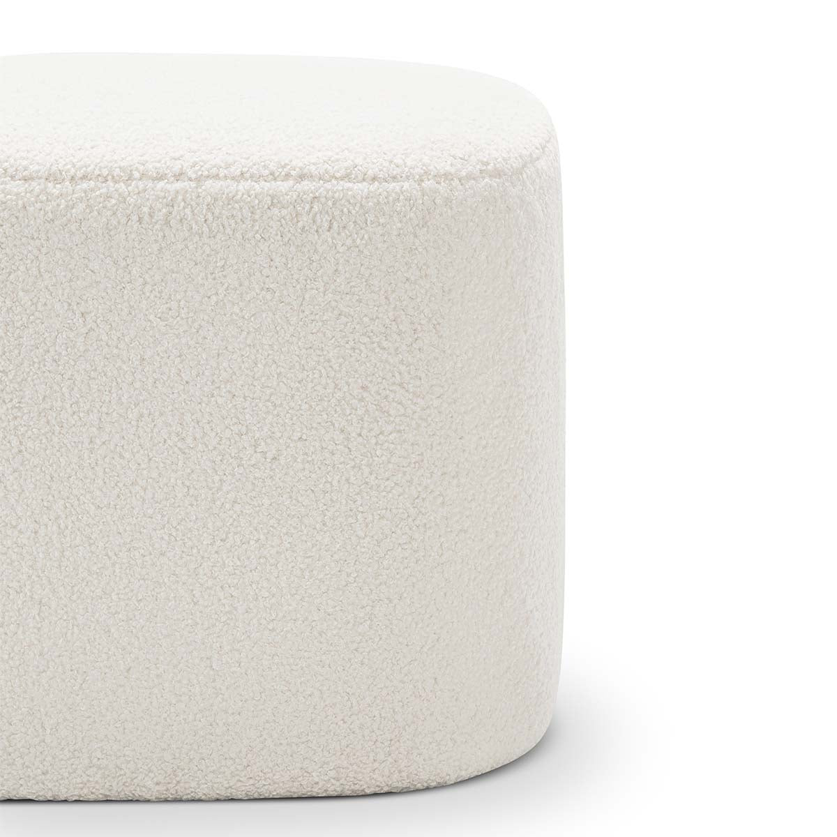 Ayla Boucle Square Ottoman - Modern Upholstered Storage Footrest Pouf for Living Room, Bedroom & Nursery - Soft and Stylish Home Decor Accent