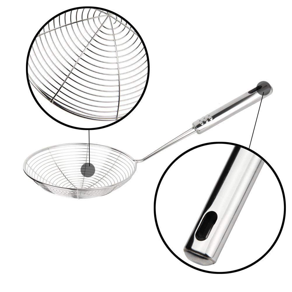 Premium Stainless Steel Spider Strainer Skimmer - 4.6