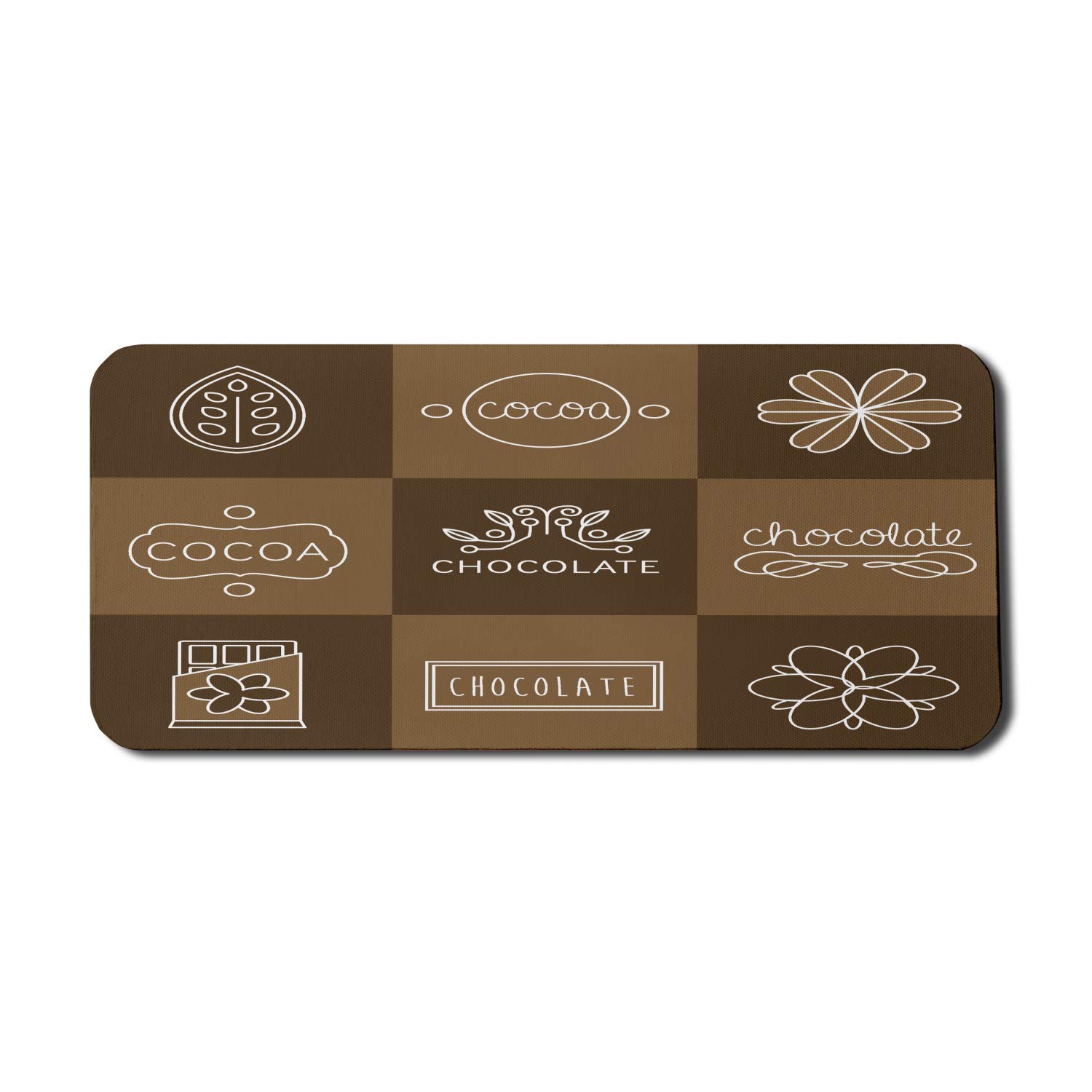Ambesonne Chocolate Themed Mouse Pad - Extra Large 35