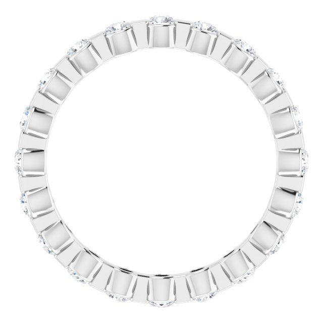 0.66 Carat Bar Set Round Diamond Eternity Band - Wedding, Anniversary & Engagement Ring for Women | Perfect Gift for Brides, Wives & Special Occasions