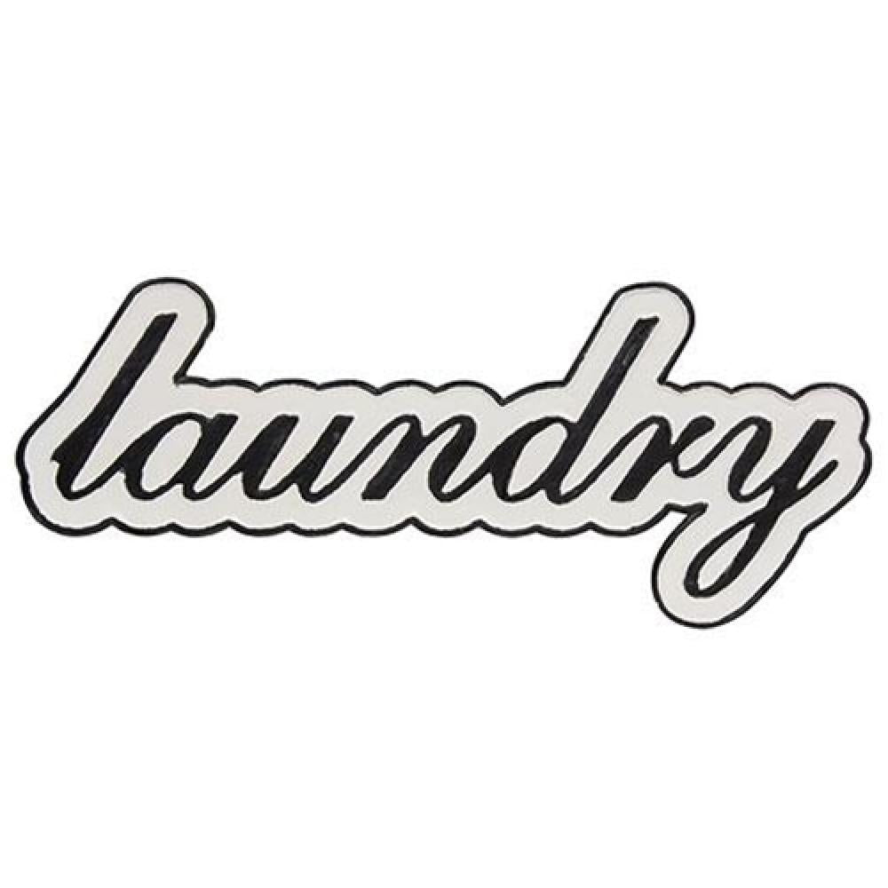 Vintage Laundry Black and White Metal Sign - Rustic Home Decor for Laundry Room, Kitchen or Cafe Wall Art - Perfect for Farmhouse, Industrial & Retro Style Interiors