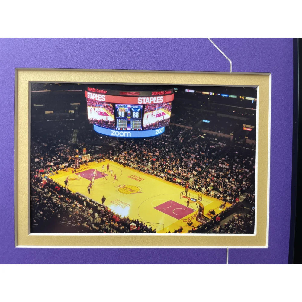 Los Angeles Lakers Fan License Plate Framed Collage - Lebron James Memorabilia for Lakers Fans - Perfect for Man Cave, Sports Bar, or Gift for Basketball Lovers