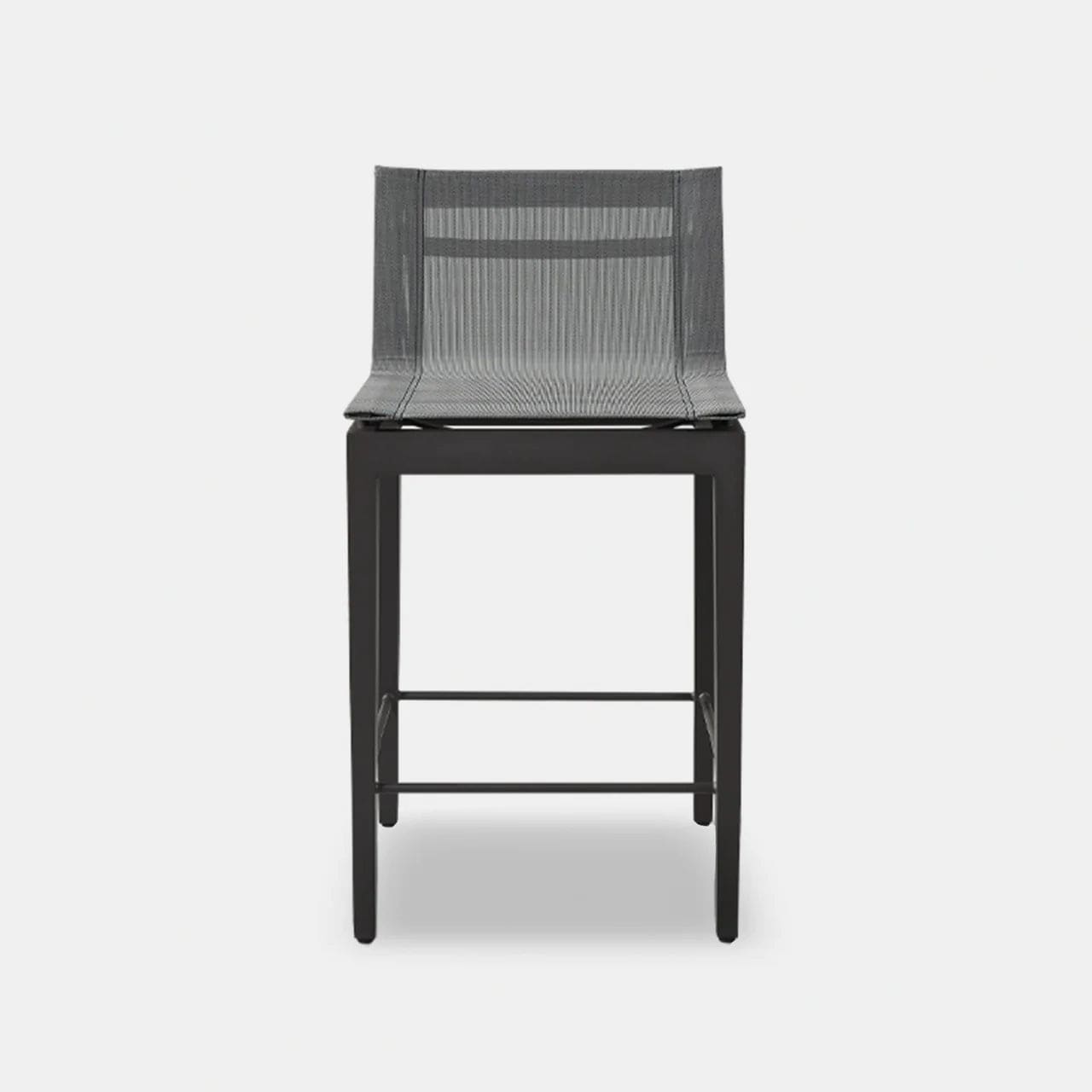 Byron Aluminum Outdoor Bar Stool - Rust-Resistant & Weatherproof Patio Bar Height Stool for Backyard, Poolside & Deck Use