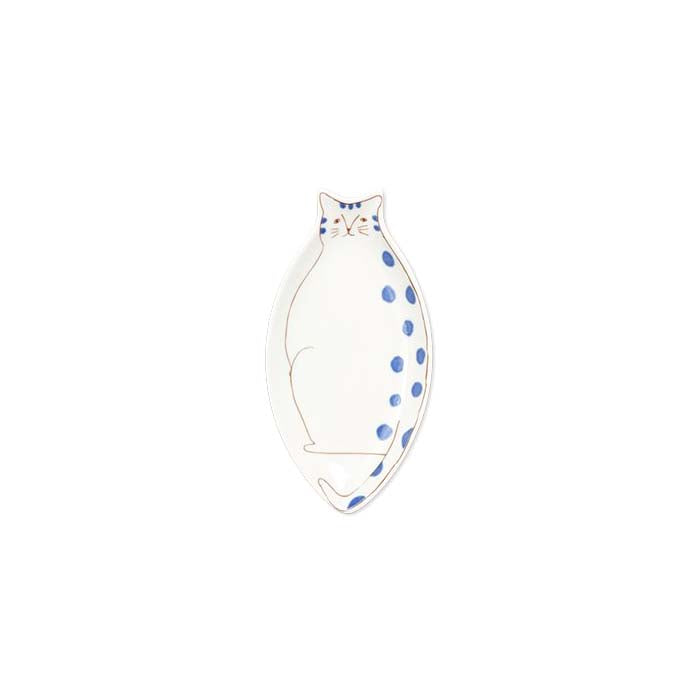 Harekutani Porcelain Cat Small Plate - Elegant Japanese Ceramic Dish for Desserts, Snacks & Home Decor | Perfect for Tea Parties, Gifts & Table Setting