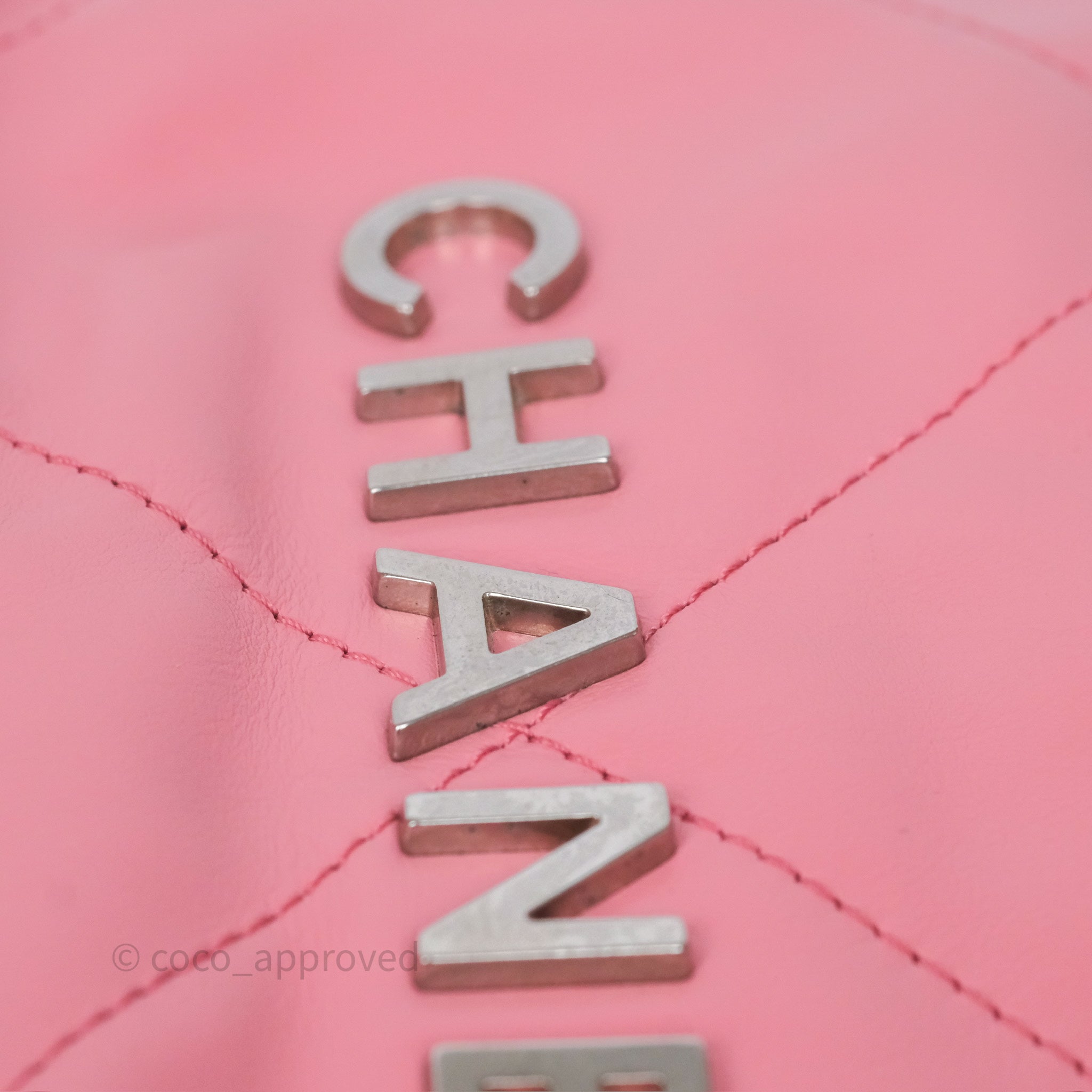 Chanel 22 Mini Bag in Pink Shiny Crumpled Calfskin with Matte Silver Hardware - Luxury Crossbody Purse for Women, Perfect for Date Night & Evening Events
