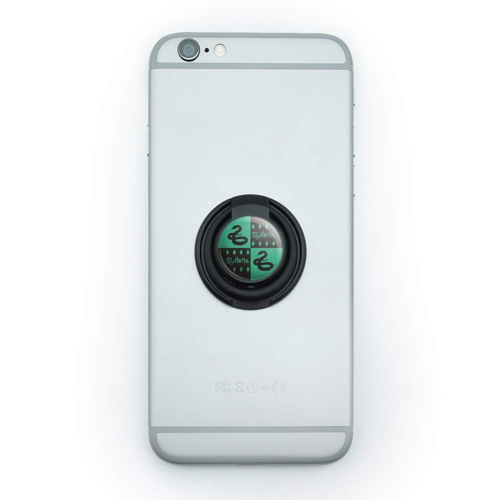 Harry Potter Slytherin Phone Ring Holder - Adjustable Finger Grip Stand for iPhone Samsung Mobile Devices - Perfect for Gaming, Watching Videos, and Taking Selfies