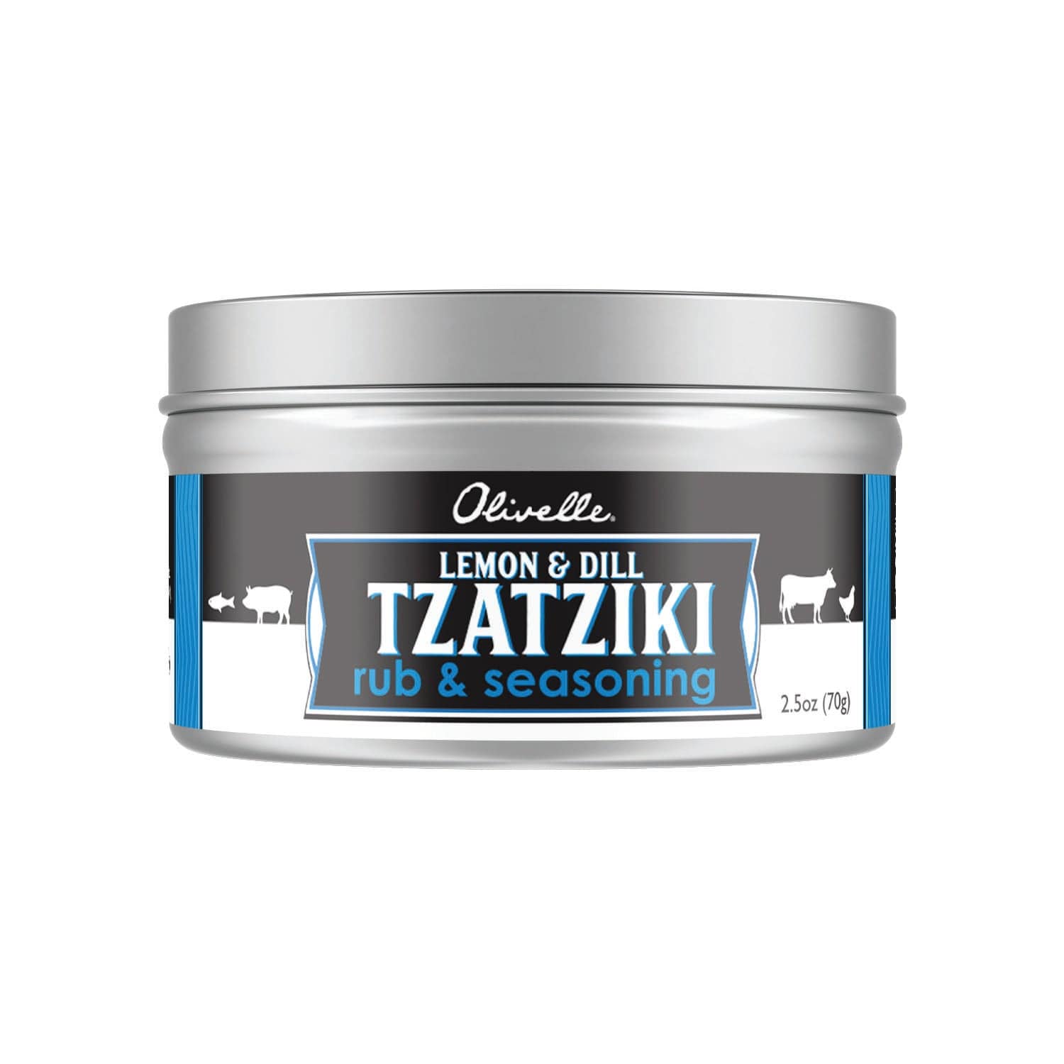 Olivelle Lemon & Dill Tzatziki Rub - Greek Seasoning Blend for Chicken, Fish & Vegetables | Perfect for Grilling, Roasting & Mediterranean Cooking