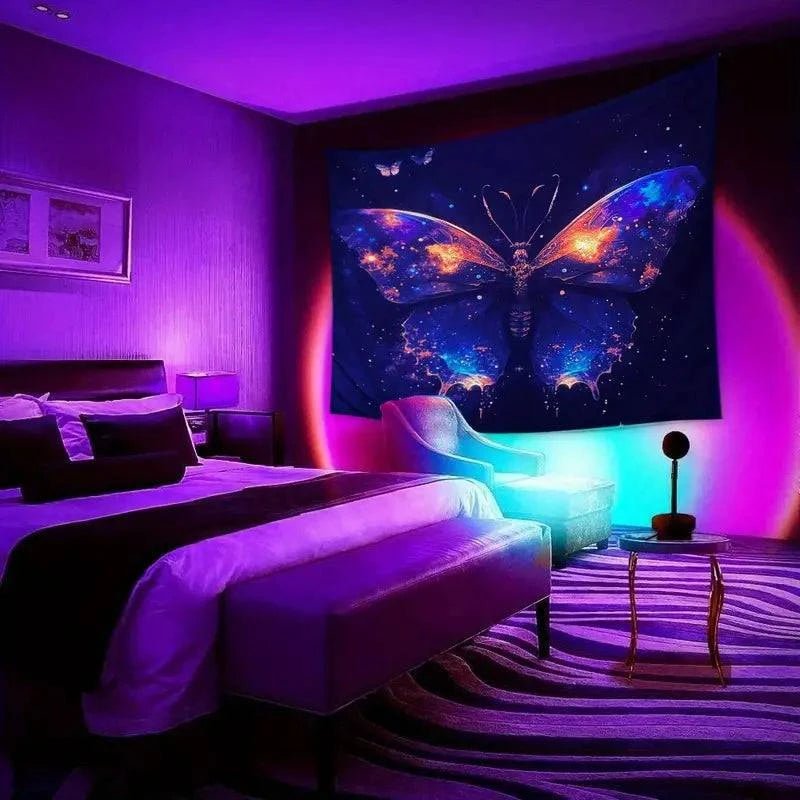 Blacklight Butterfly UV Flashlight - Perfect for Glow Parties, Halloween Decor & Nighttime Adventures