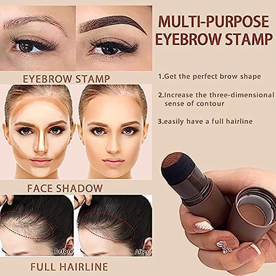 JBz HairLine Powder for Thinning Hair - Black, Brown, Light Brown | 24g Waterproof Hair Root Concealer | Quick Root Touch-Up Stick with Sponge Applicator | Hair Shading & Shadow Powder for Bald Spots & Receding Hairline | Perfect for Daily Use, Travel & Special Occasions